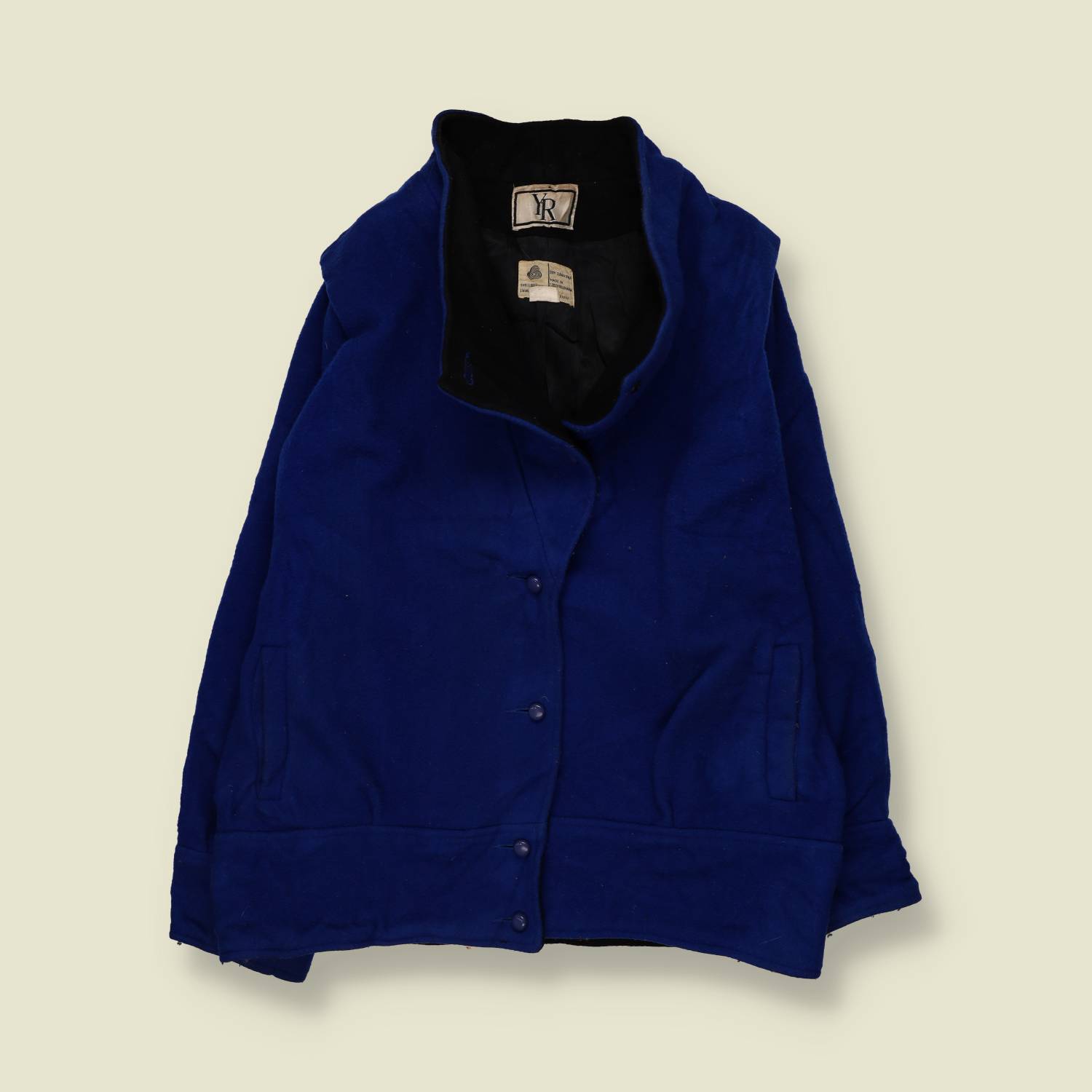 1980s | YR | Wool Coat | Blue - 20