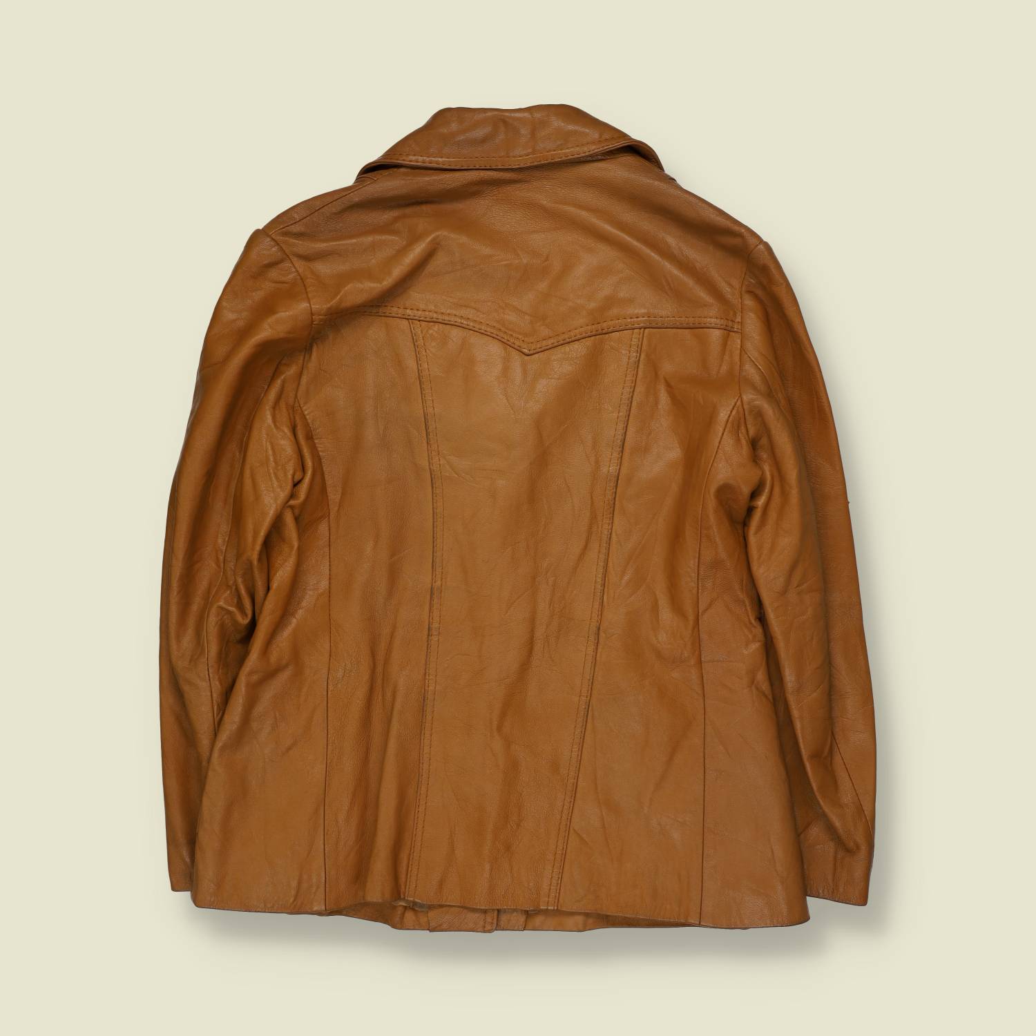 1970s | Young Lady | Leather Jacket | Tan - 12
