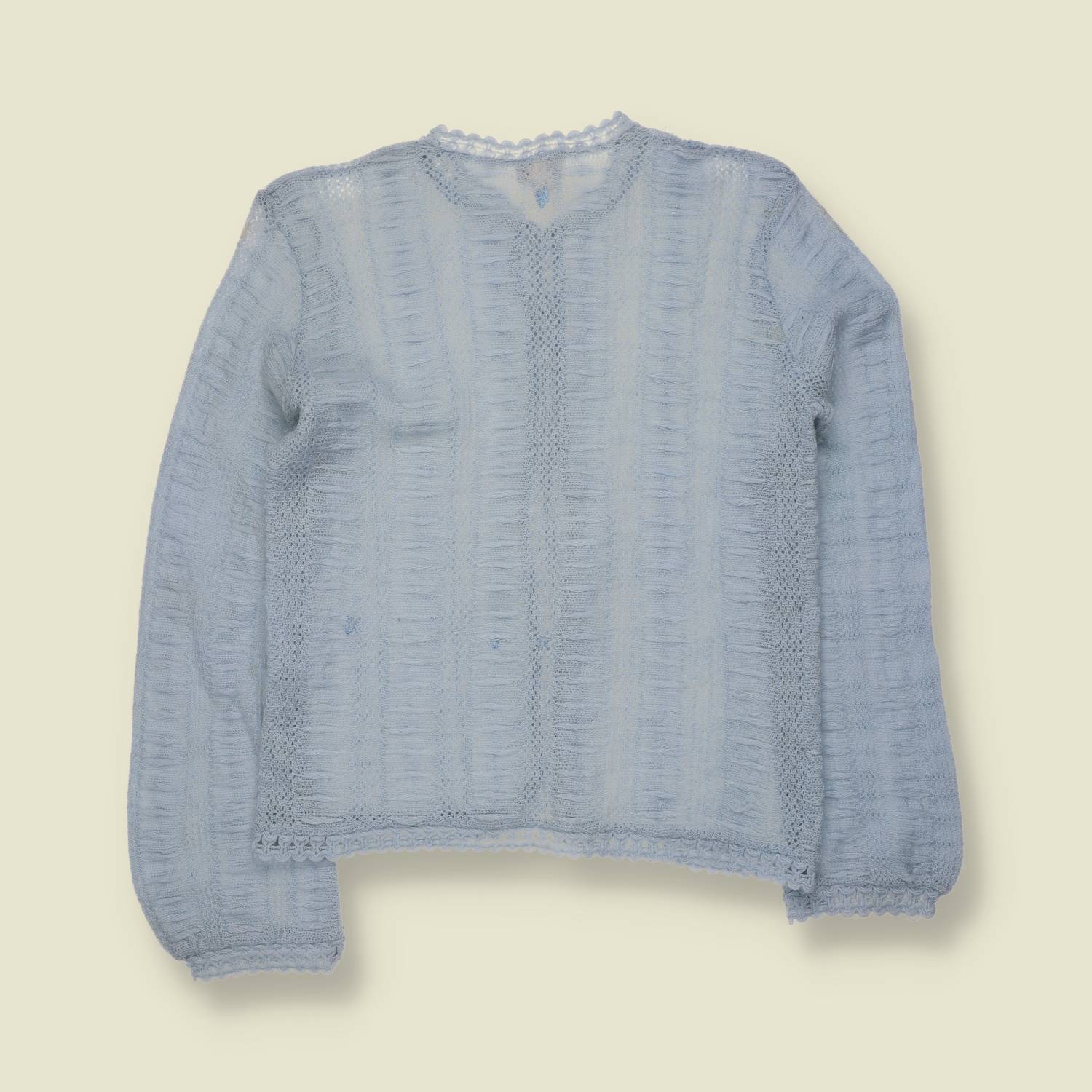 1960s | Lightweight Knit Cardigan | Blue - 6