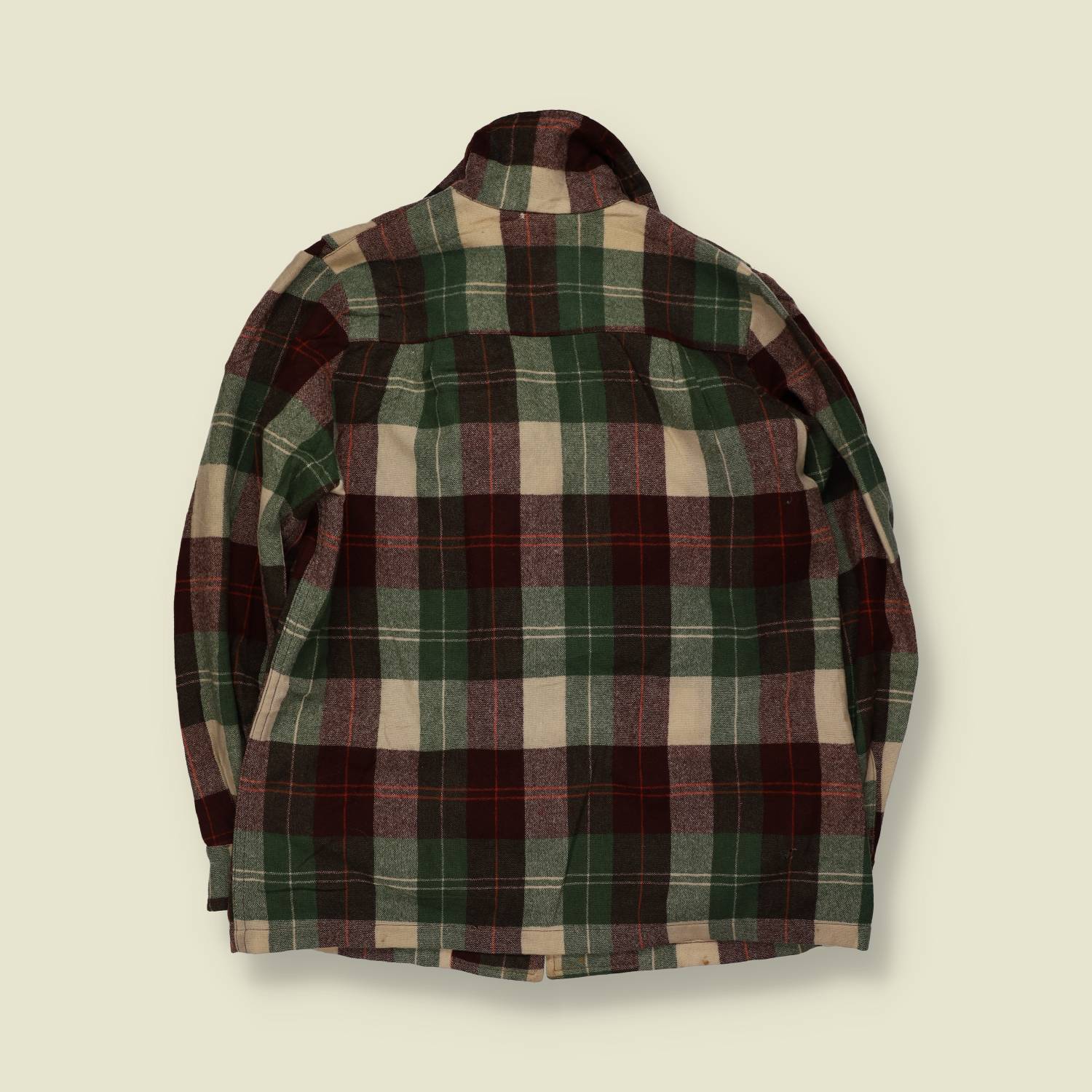 1950s | Frisco Jac | Wool Plaid Jacket | Green - 14