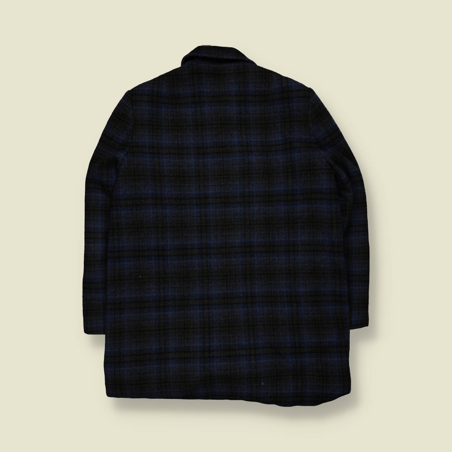 1960s | Pendleton | Wool Check Coat | Navy - 16