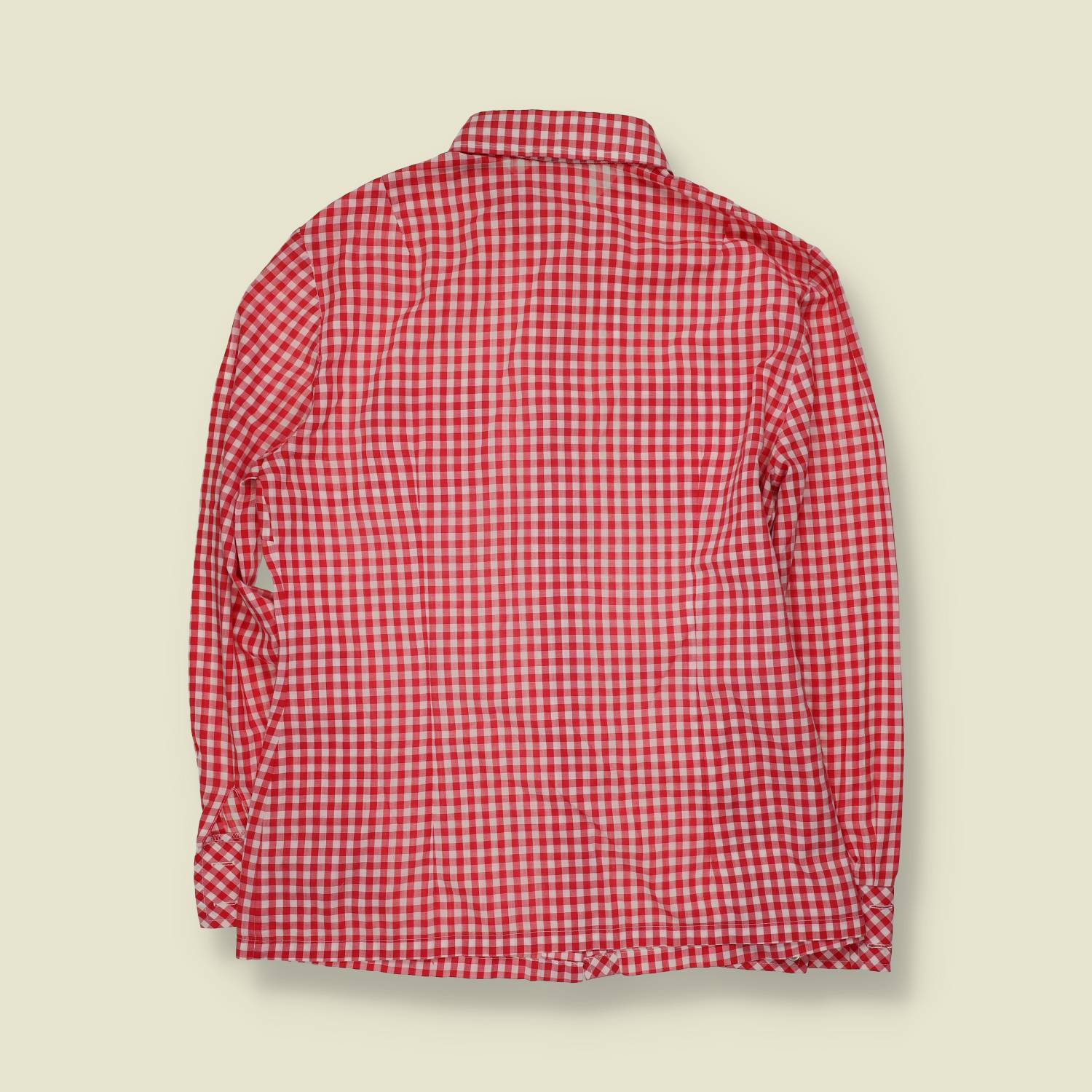 1970s | Gingham Check Blouse | Red - 8