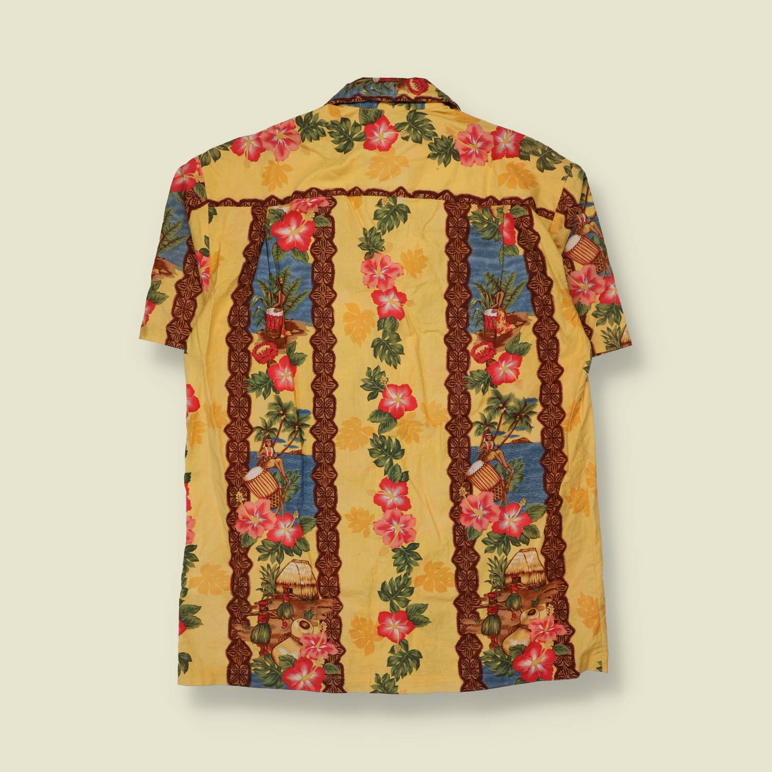 1990s | Aloha Republic | Hawaiian Print Shirt | Yellow - M