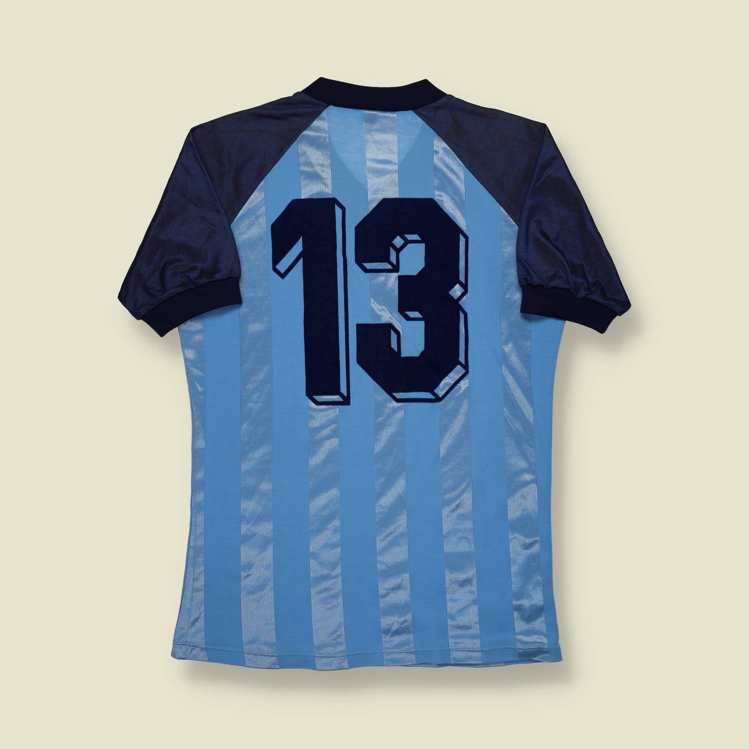 1970s | Puma | Sky Blue & Navy Football Jersey – #16 - S