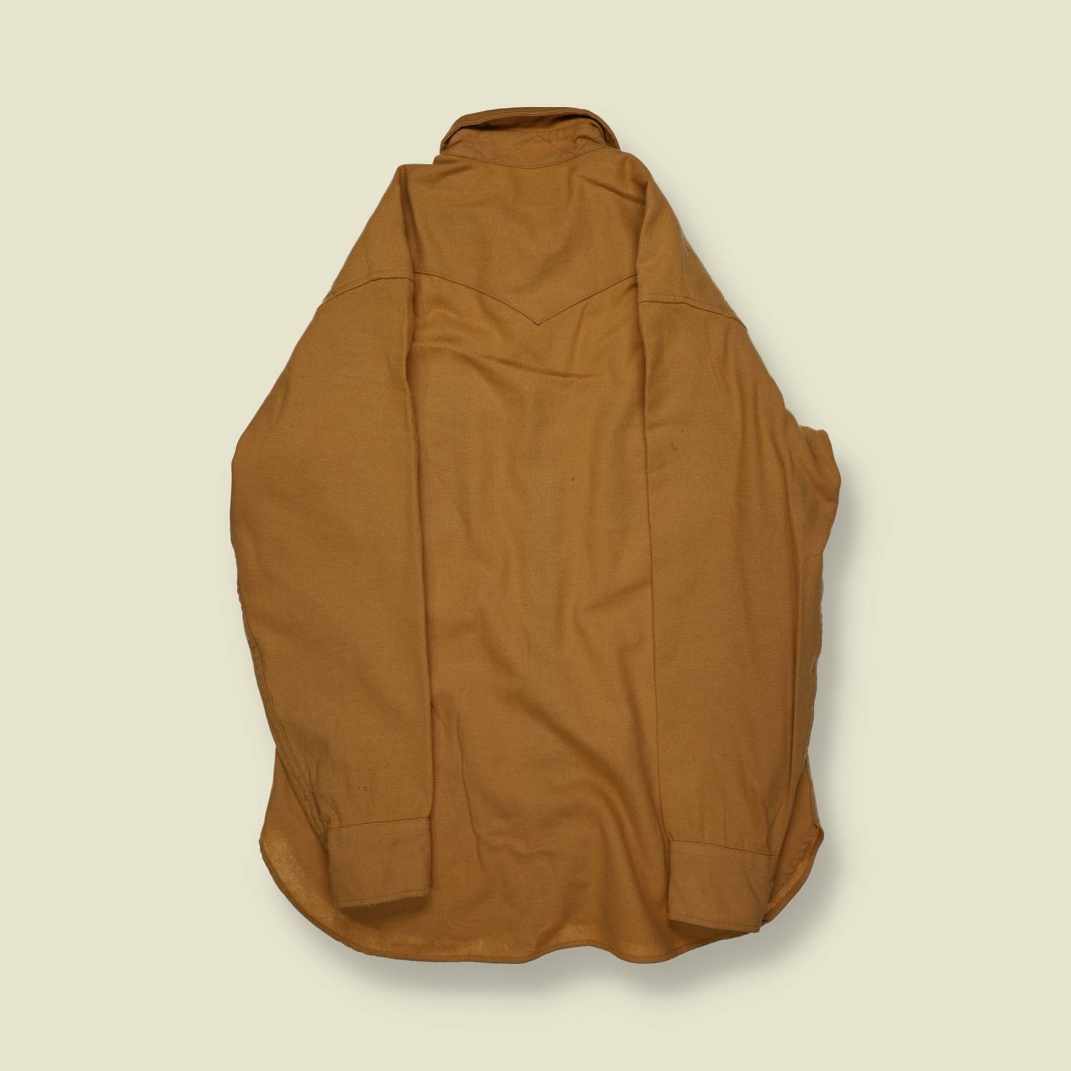 1970s | Pendleton | Tan Wool Snap-Front Overshirt - M