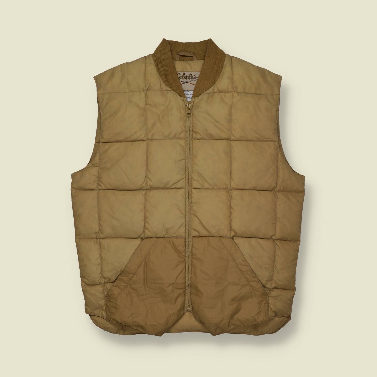1980s | Cabela’s | Quilted Puffer Vest – Sand - S