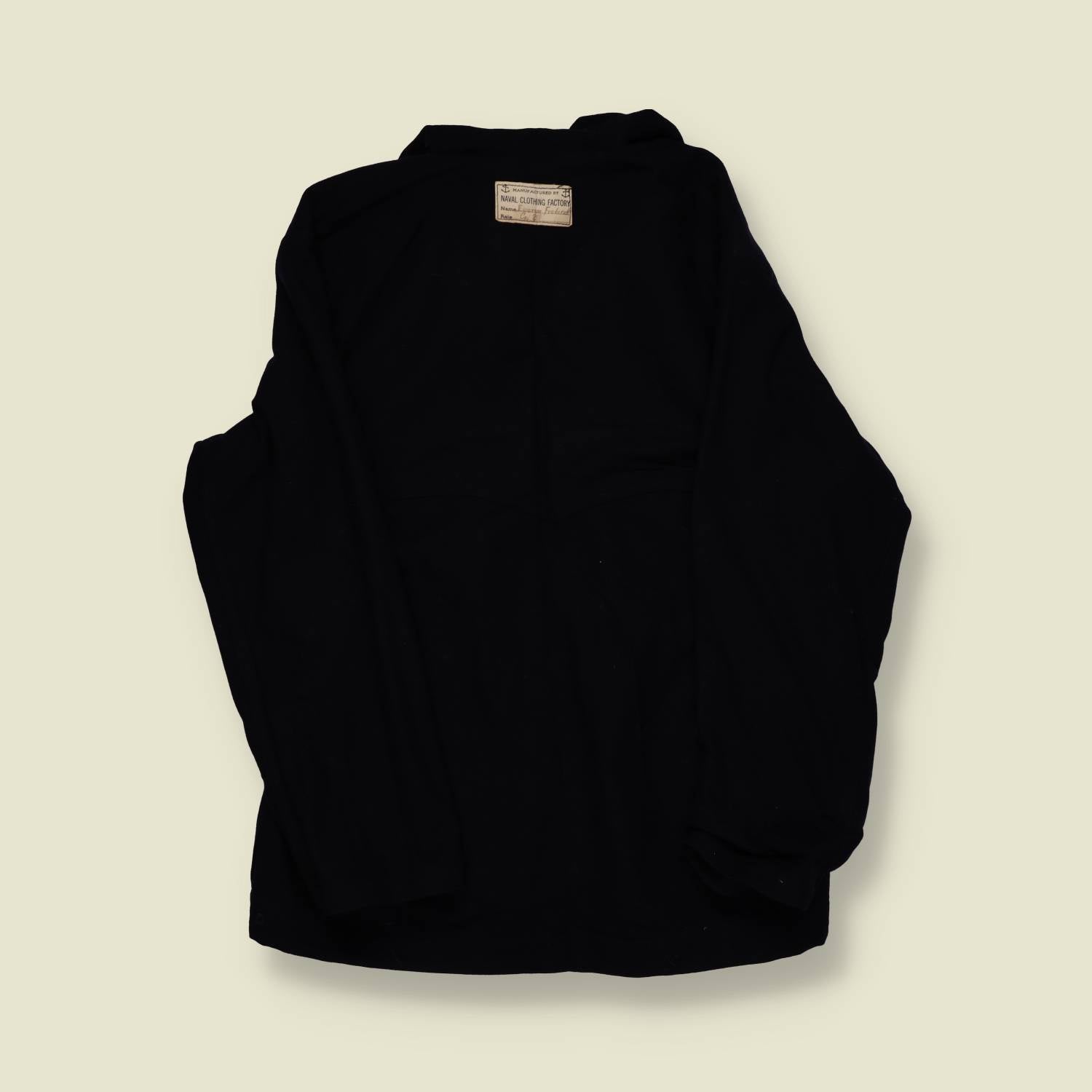 1940s US Navy Winter Pullover – Black Wool - S