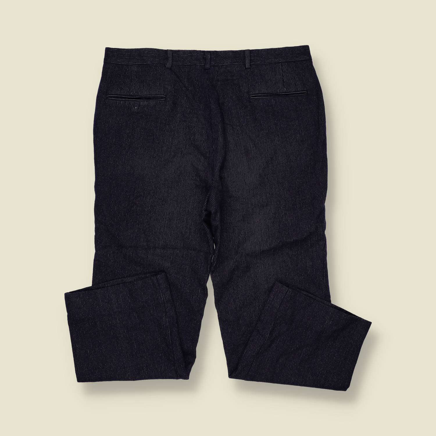 1980s | Oleg Cassini | Two-Piece Suit – Charcoal Pinstripe - S