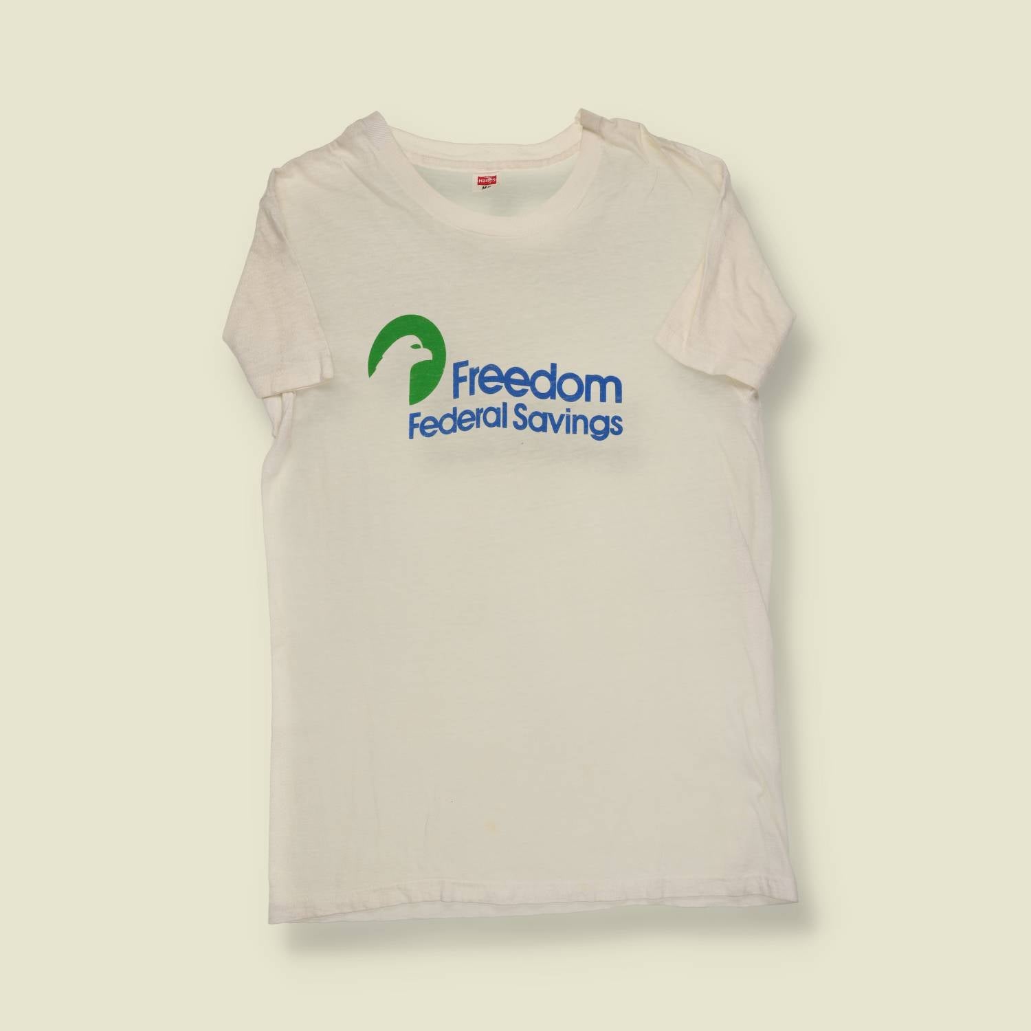 1970s | Hanes | Freedom Federal Savings Tee – White - XXS