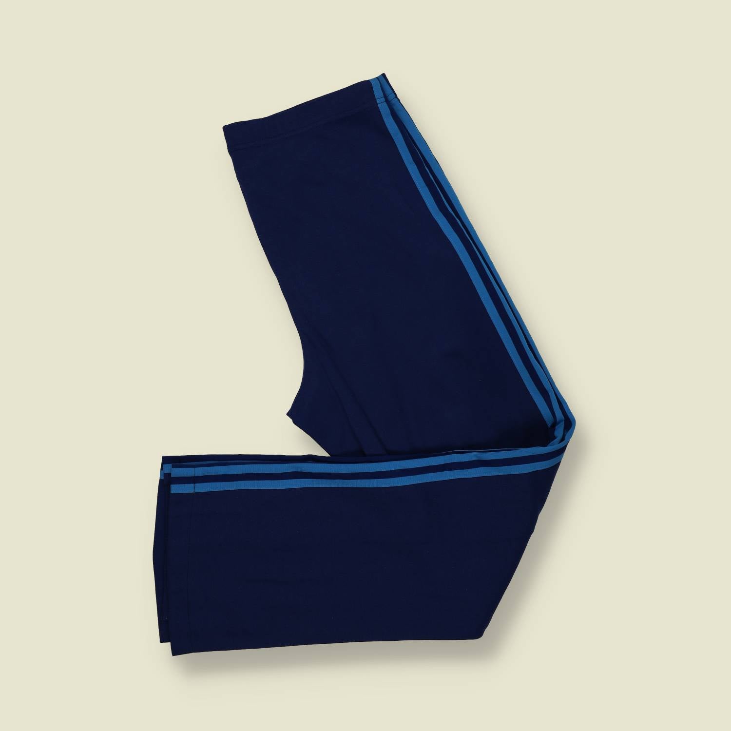 1970s/80s | Adidas | Navy Track Pants – Blue Triple Stripe - W30-36