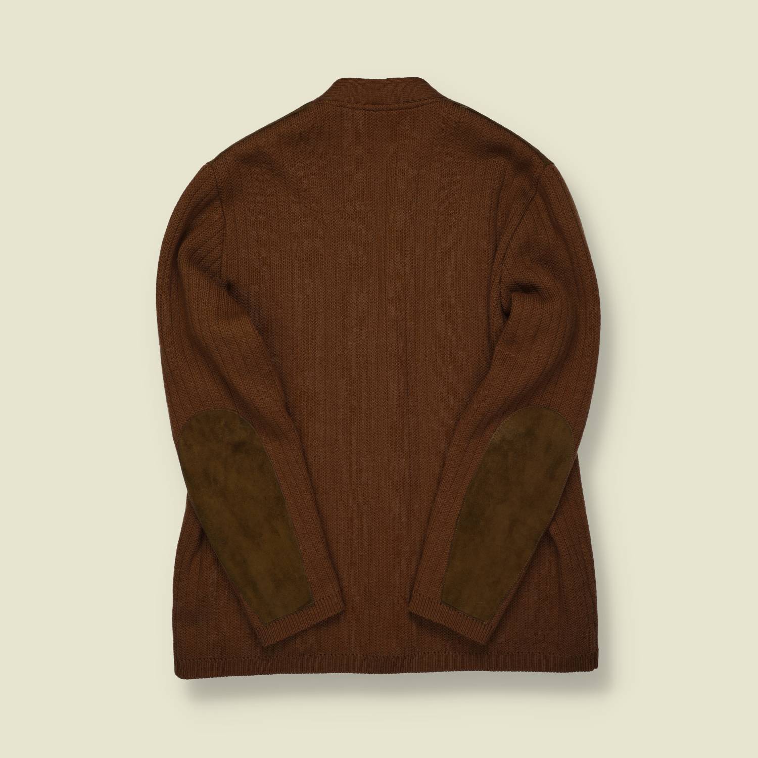 1970s | Dauphilane | Made in France | Wool Cardigan – Brown with Crest Pocket - S