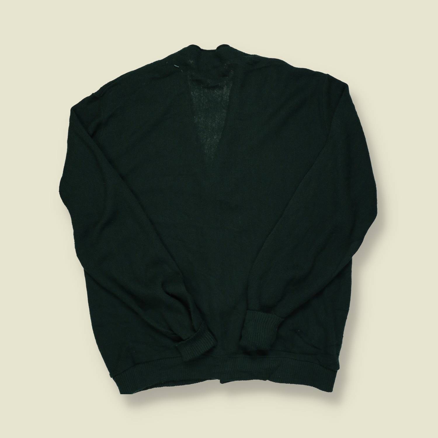 1970s | Jantzen | Acrylic Cardigan – Deep Green - L/XL