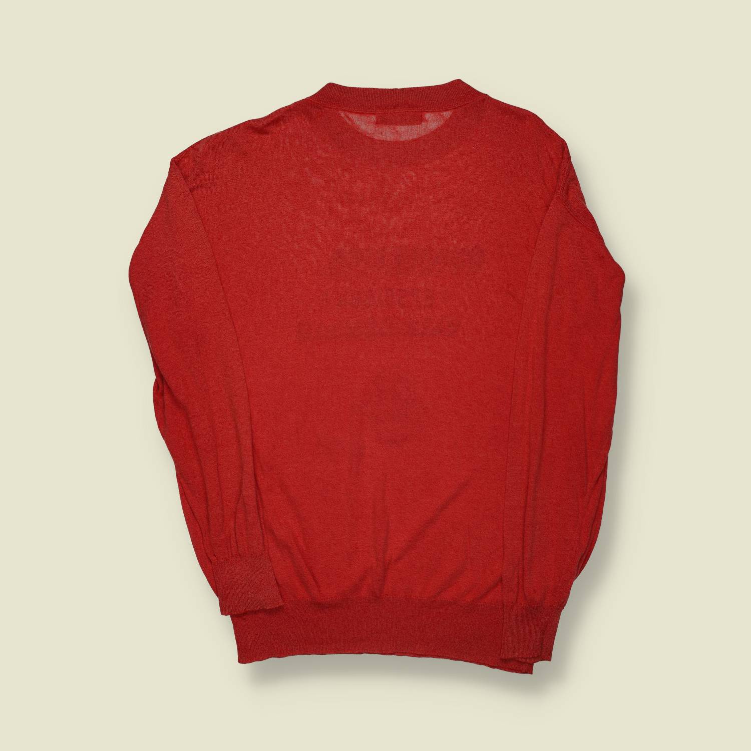 1990s | Iceberg | Made in Italy Dollar-Motif Knit – Red - M/L