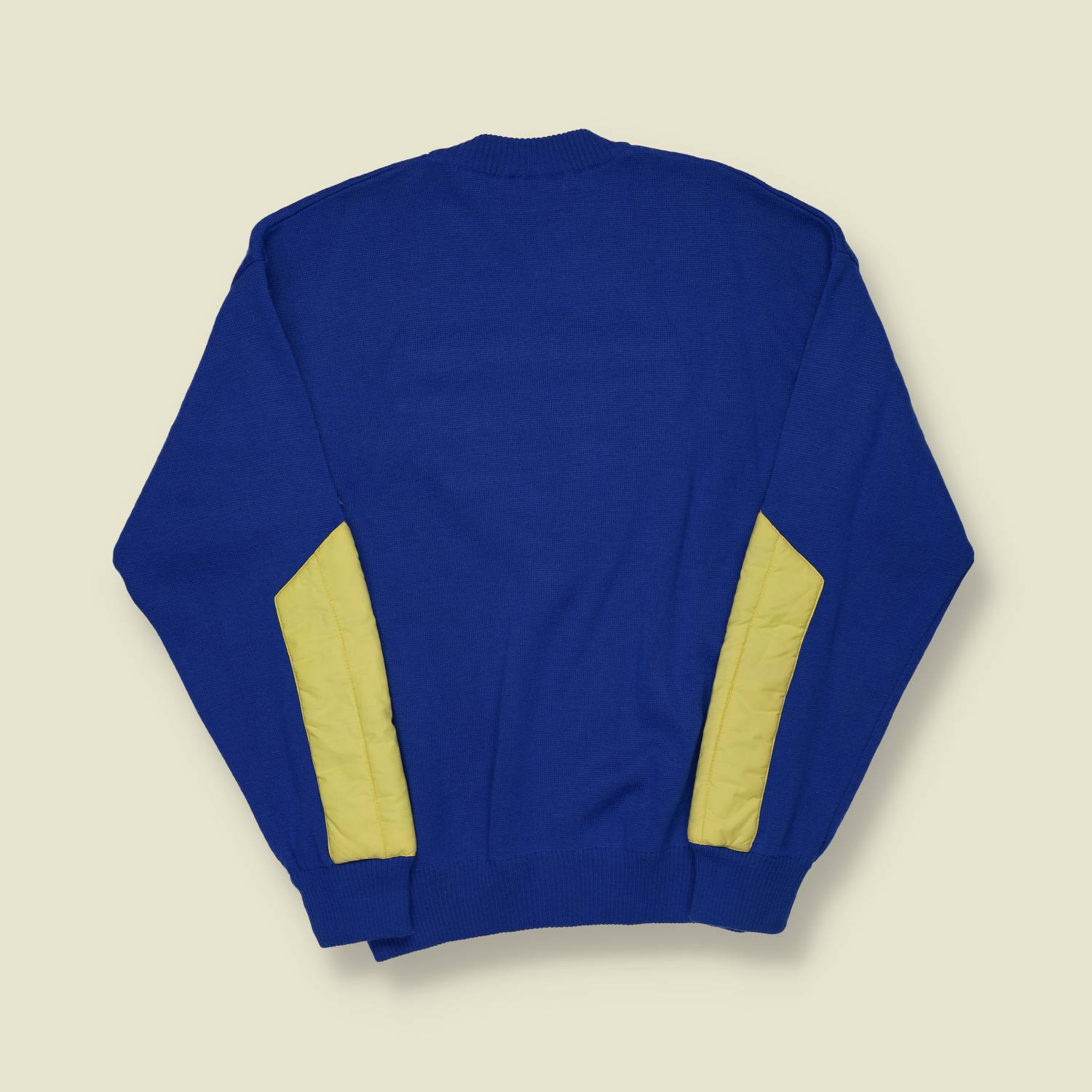1970s/80s | Head | Padded Panel Tennis Knit – Royal/Yellow - XS