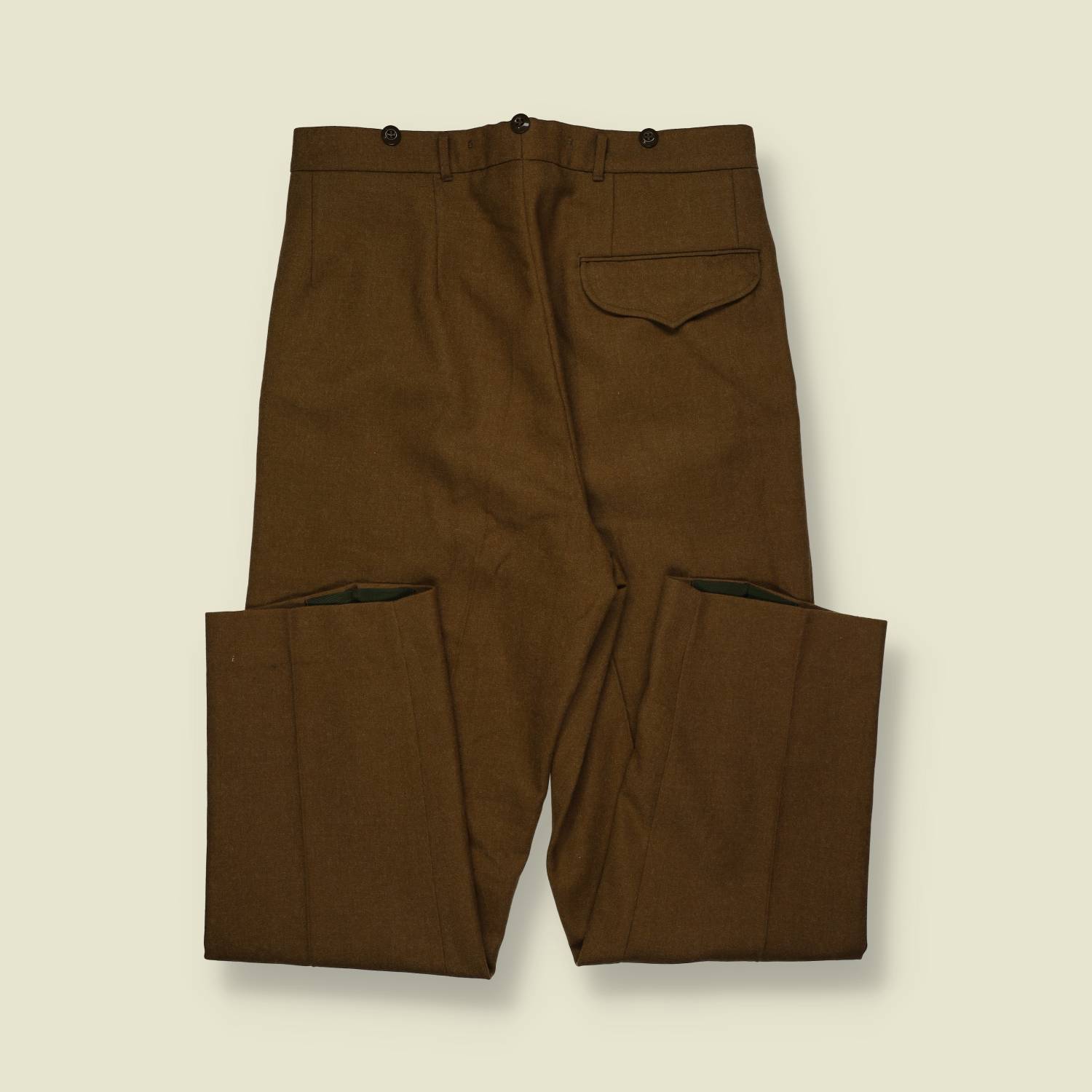 1940s | U.S. Army | M-1937 Wool Serge Trousers – Olive Drab - w32