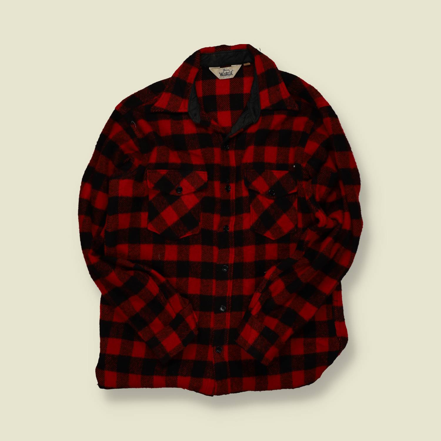 1970s | Woolrich | Made in USA | Wool Jac-Shirt – Red/Black Buffalo Check - M/L