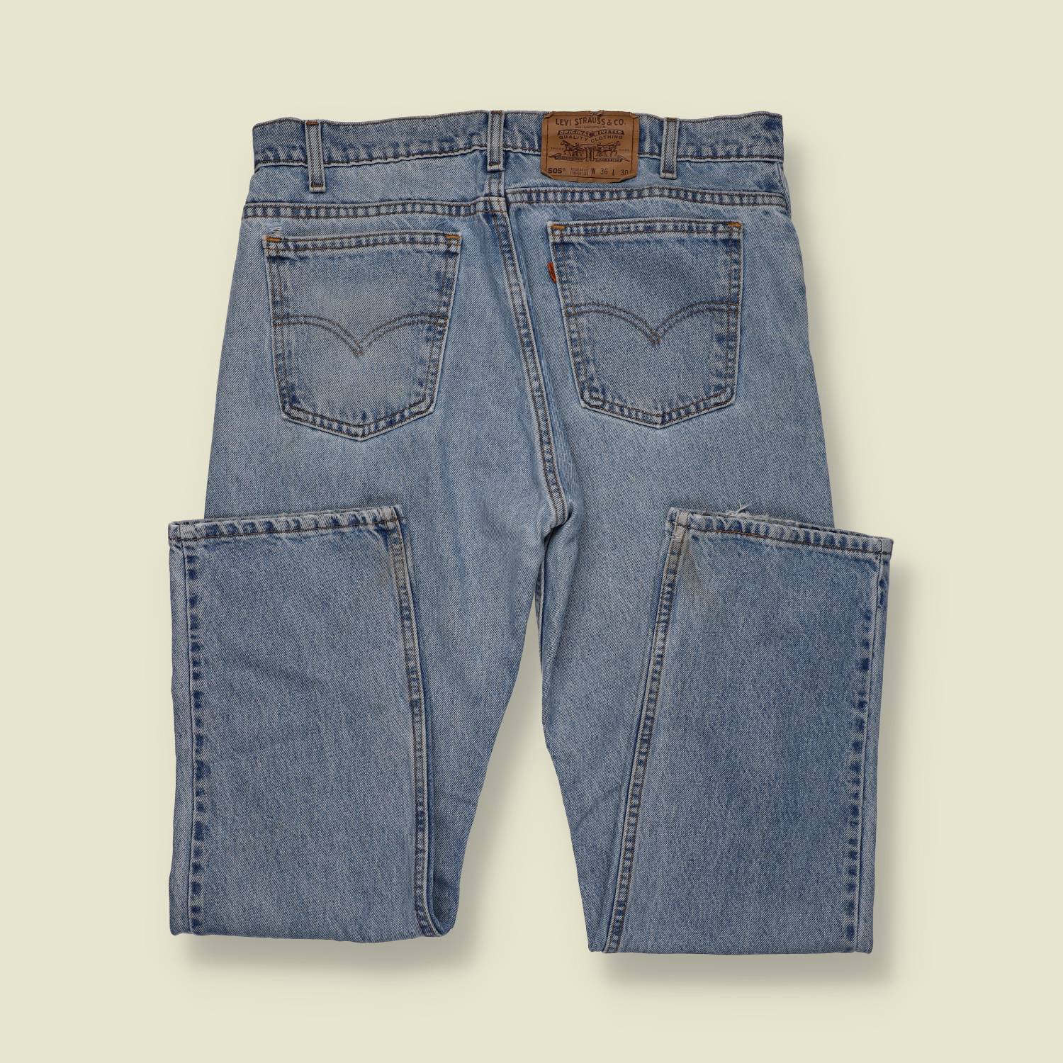 1980s | Levi’s Orange Tab 505 | Made in USA – Light Wash - w36