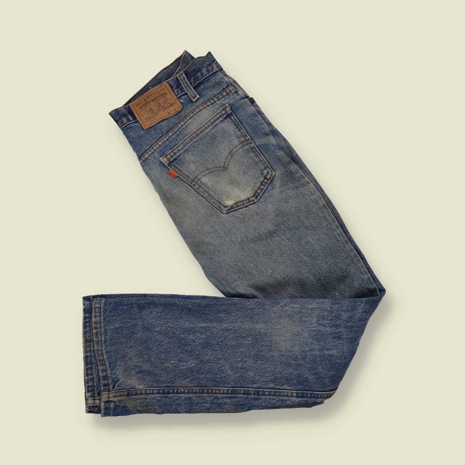 1980s | Levi’s Orange Tab 517 (40517-0215) | Made in USA – Faded Stonewash - w32