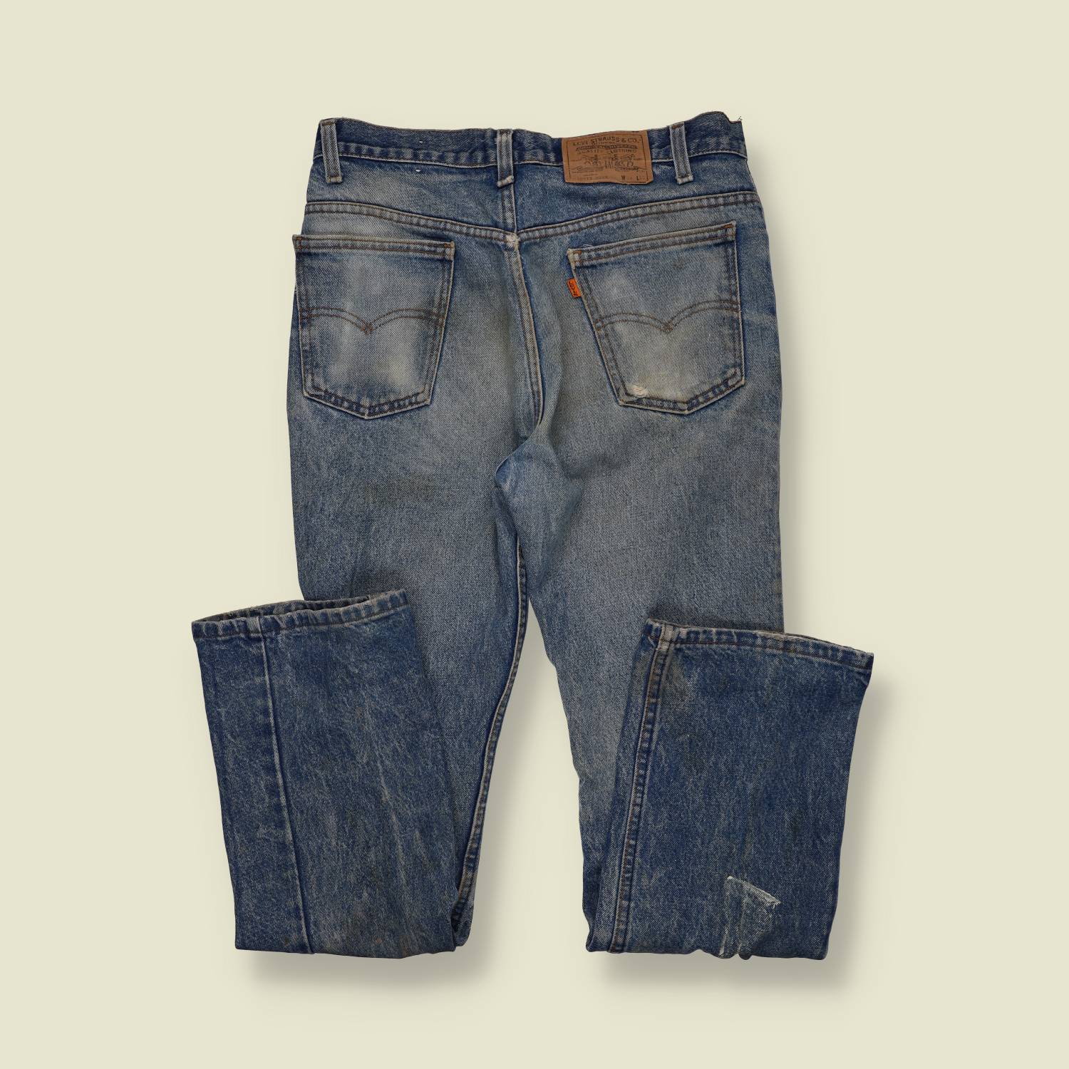 1980s | Levi’s Orange Tab 517 (40517-0215) | Made in USA – Faded Stonewash - w32