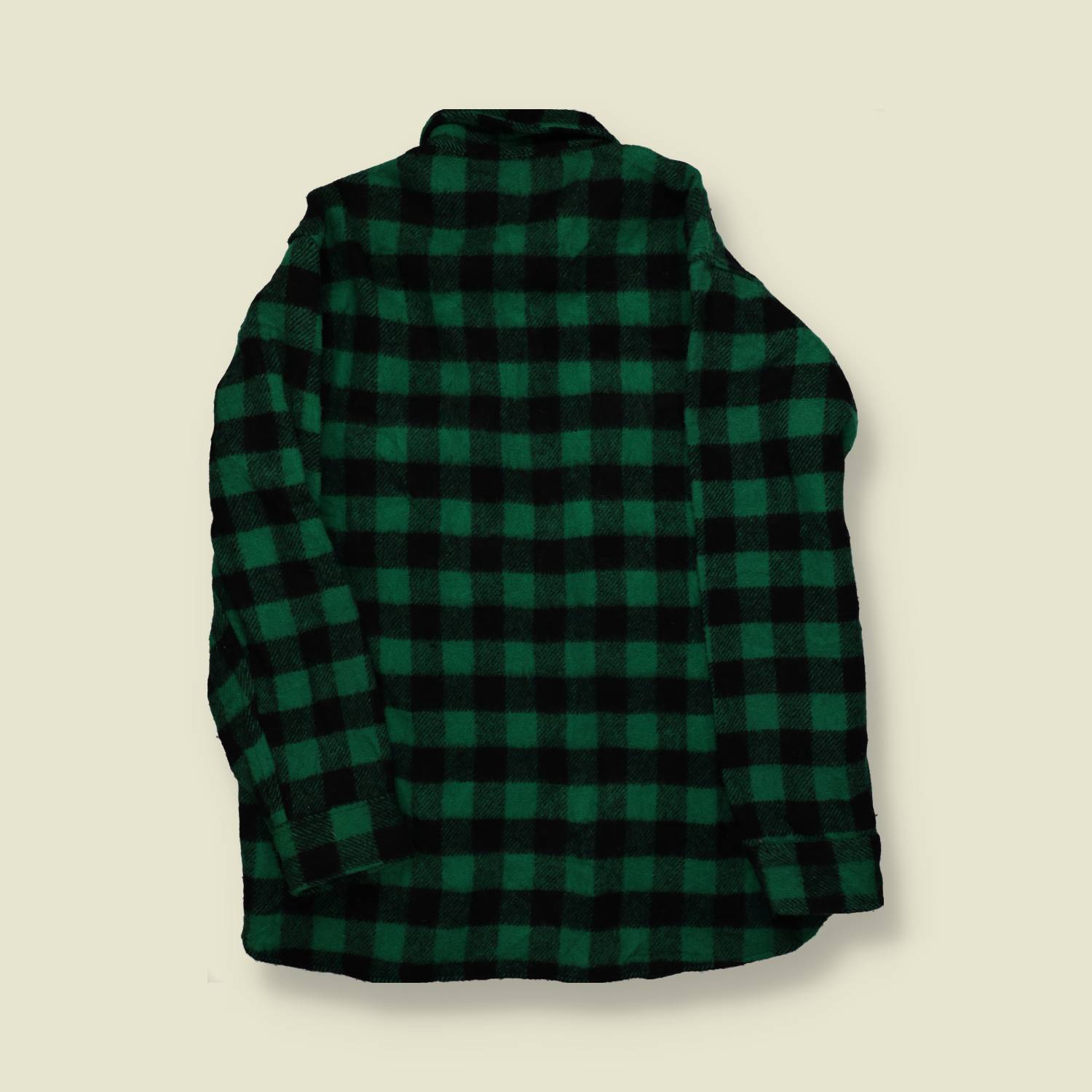 1970s | Woolrich | Made in USA | Wool Jac-Shirt – Green/Black Buffalo Check - L