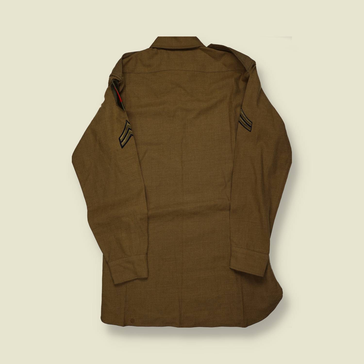 1945 | U.S. Army | Wool Service Shirt – Olive Drab with Shoulder Patch - XS/S