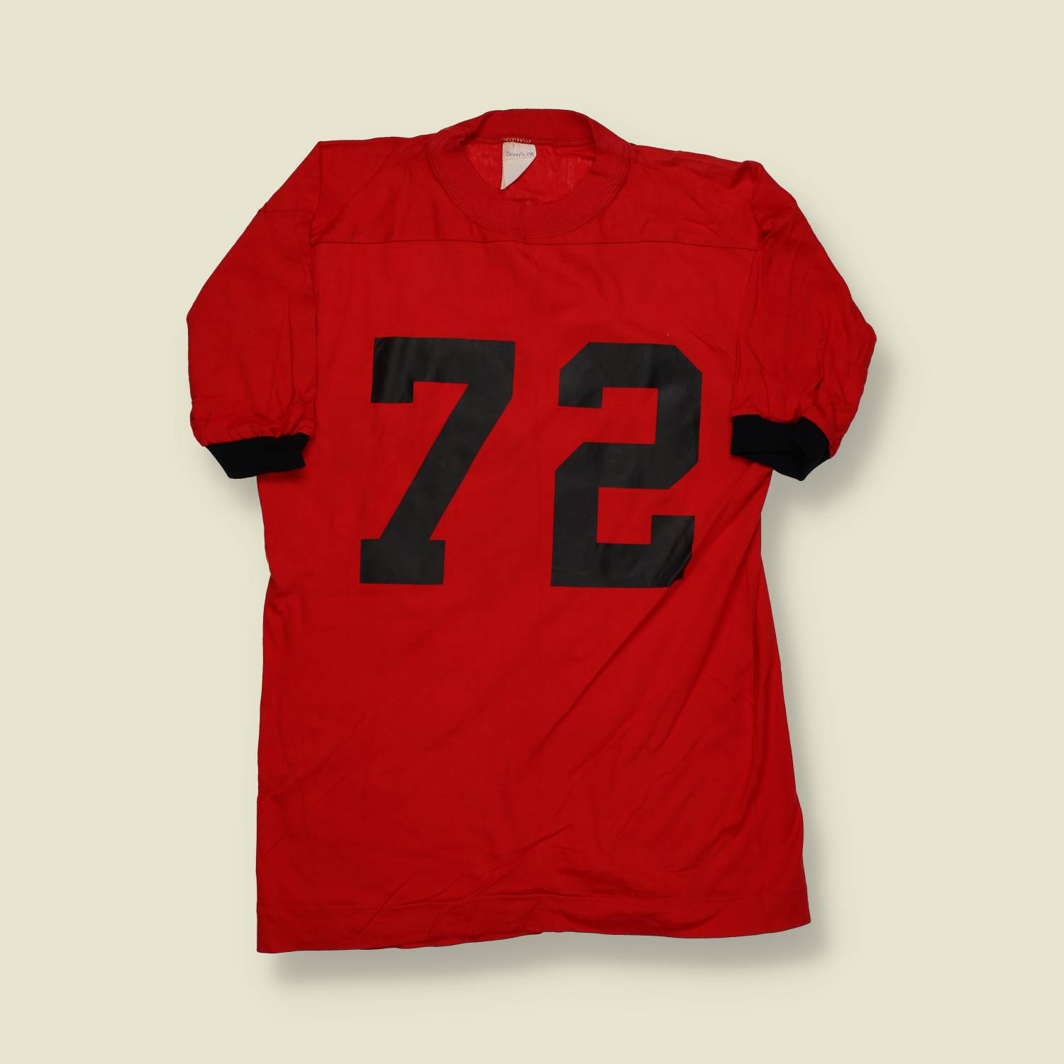 1970s | Jerzees | Football Practice Jersey – Red/Black #72 “Whitten” - XS