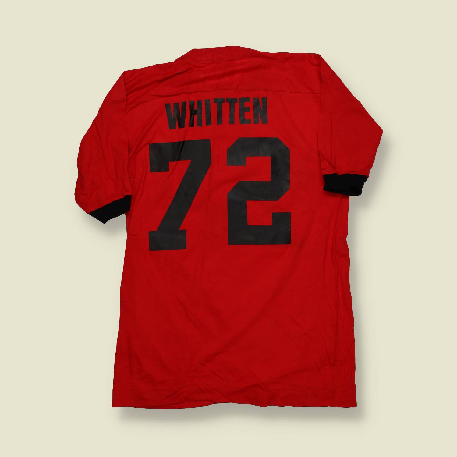 1970s | Jerzees | Football Practice Jersey – Red/Black #72 “Whitten” - XS