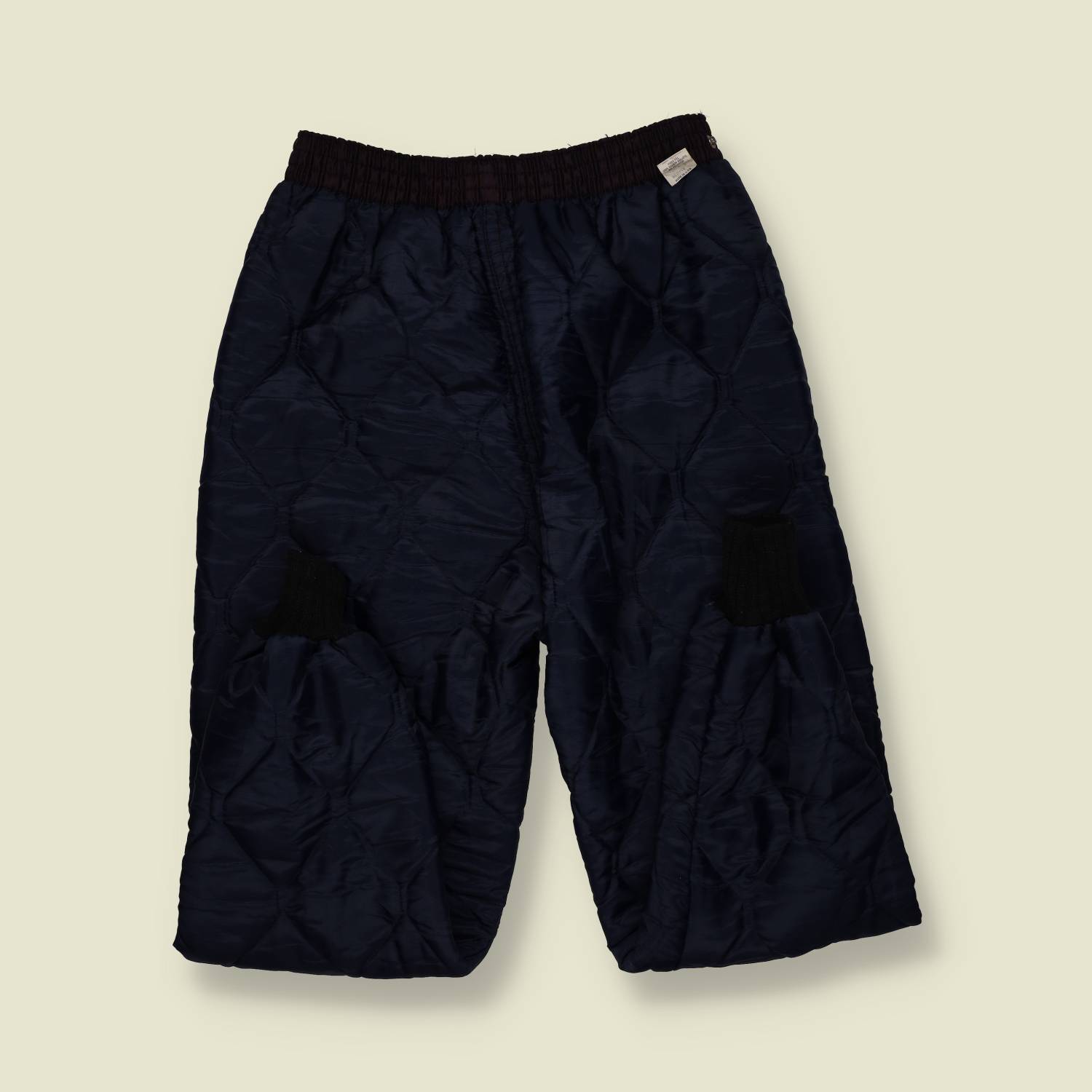 1970s–80s | Quilted Nylon Liner Pants – Navy - w26-34