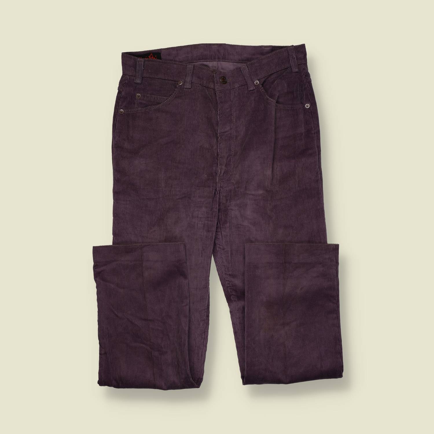 1970s/80s | Levi’s Black Tab | Corduroy Trousers – Deep Plum - w32