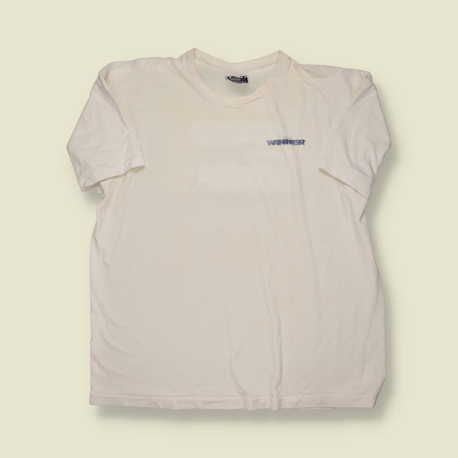 1980s | Aussie T Company | Made in Australia | “Winner / Good Sport” Tee – White - XL