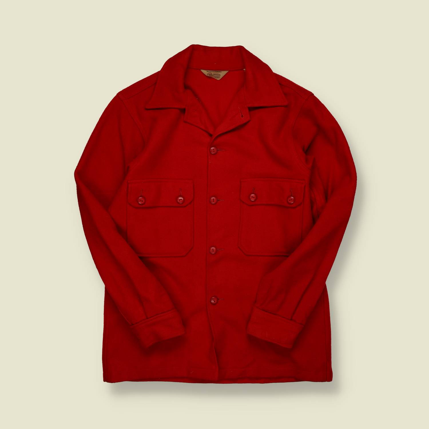 1950s/1960s | Boy Scouts of America | Wool Jac-Shirt – Red - S
