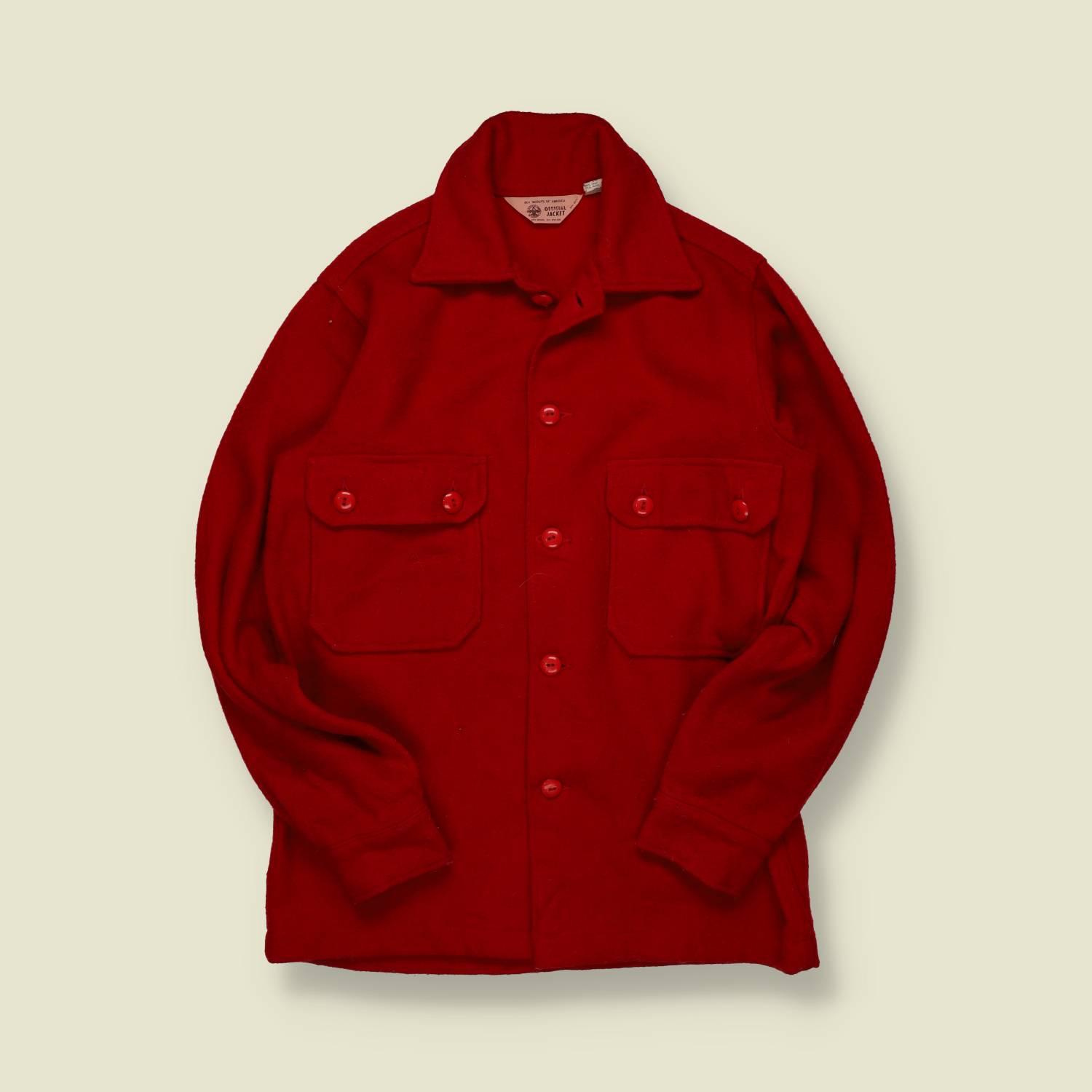 1960s/1970s | Boy Scouts of America | Wool Jac-Shirt – Red - S