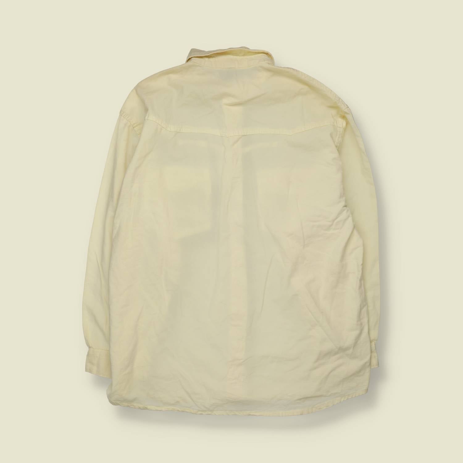 1990s | Classic Bleu | Western Shirt | Cream - XXL