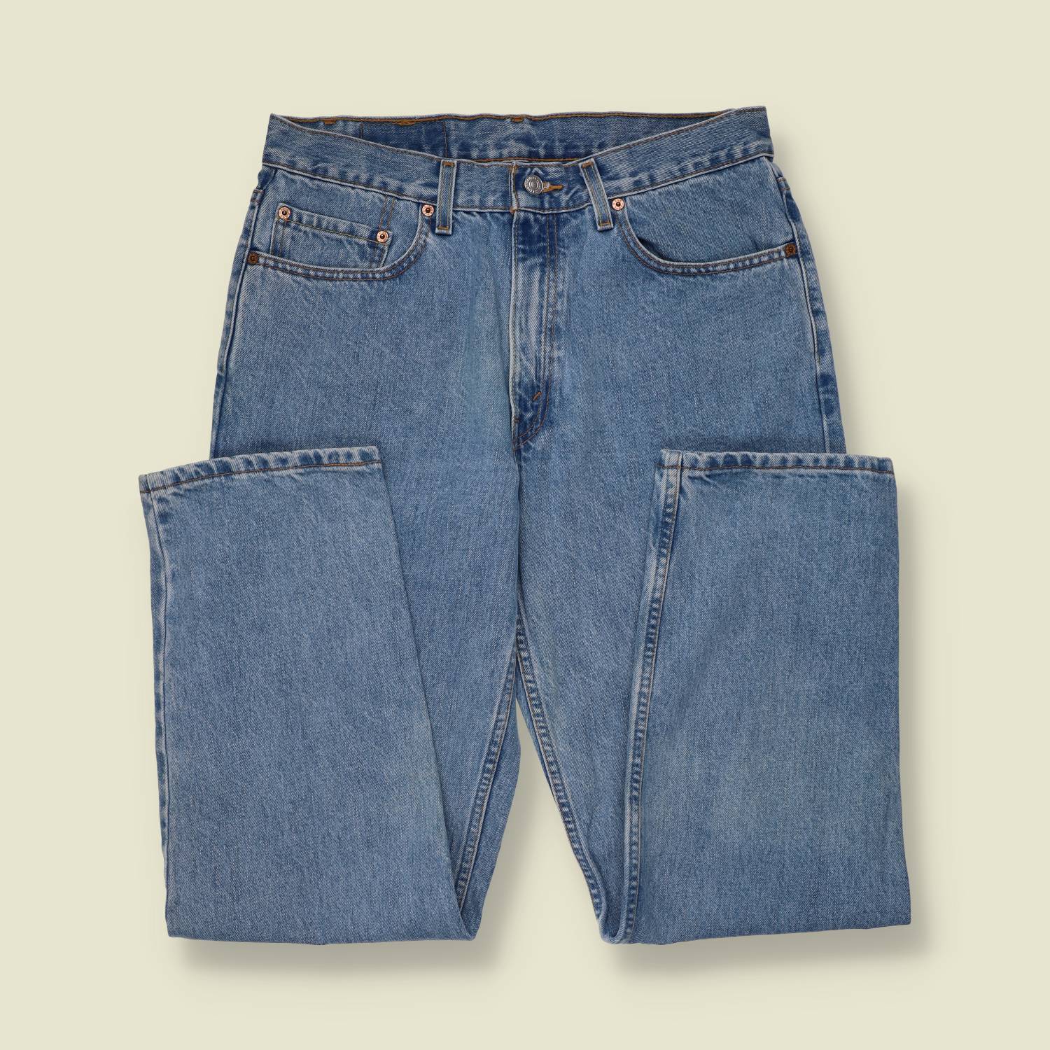 1980s-90s | Levi's | Light-Wash Blue 550 Relaxed Fit Jeans - Made in Mexico - w34