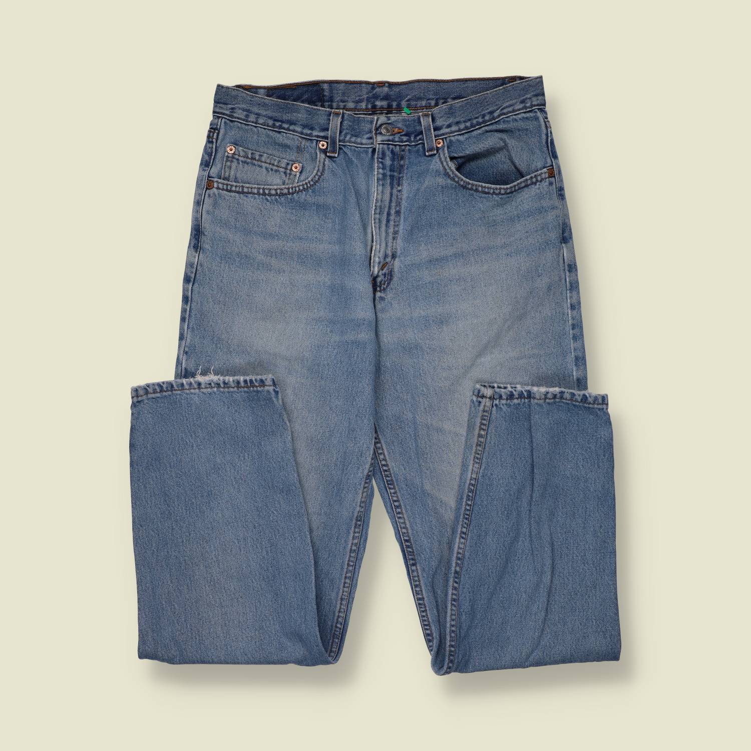 1980s-90s | Levi's | Light-Wash Blue 550 Relaxed Fit Jeans - Made in USA - w34