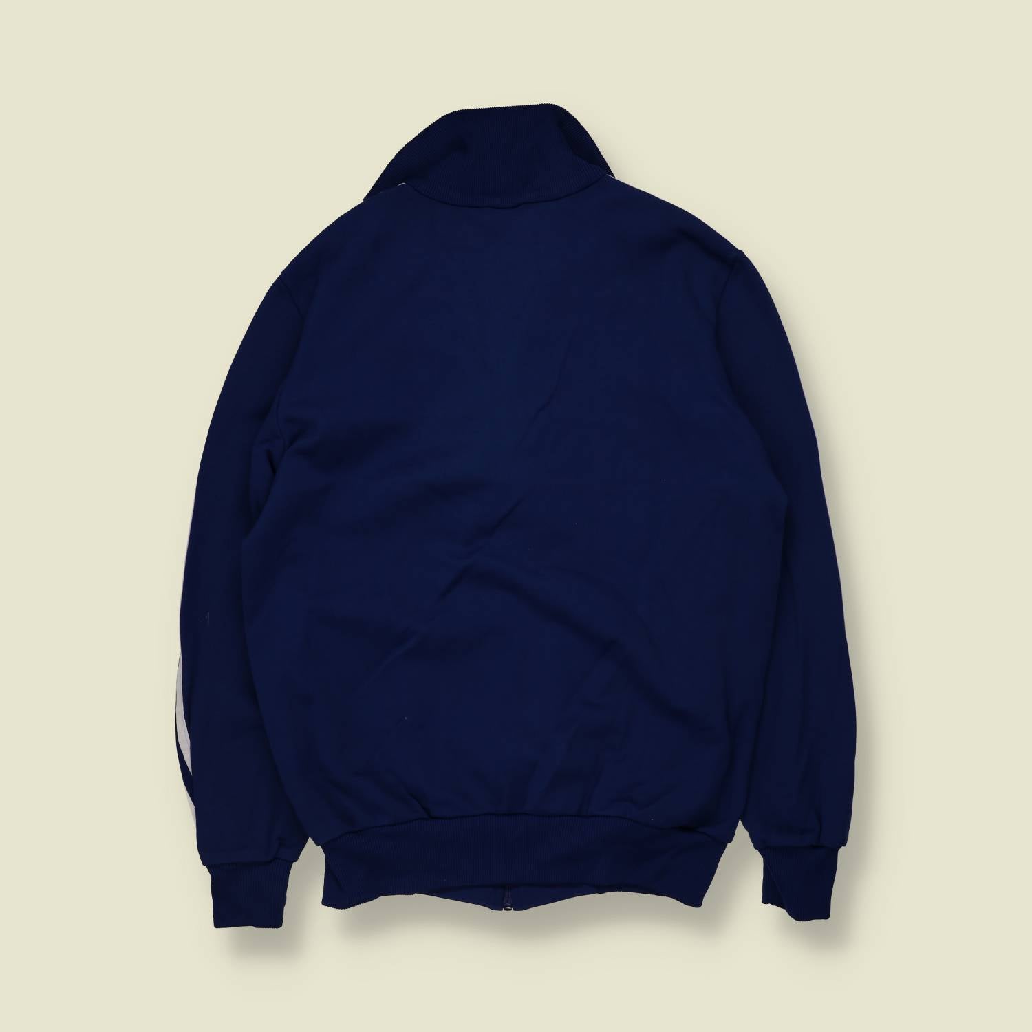 1980s | Adidas | Navy & White Three-Stripe Track Jacket - Made in Taiwan - S