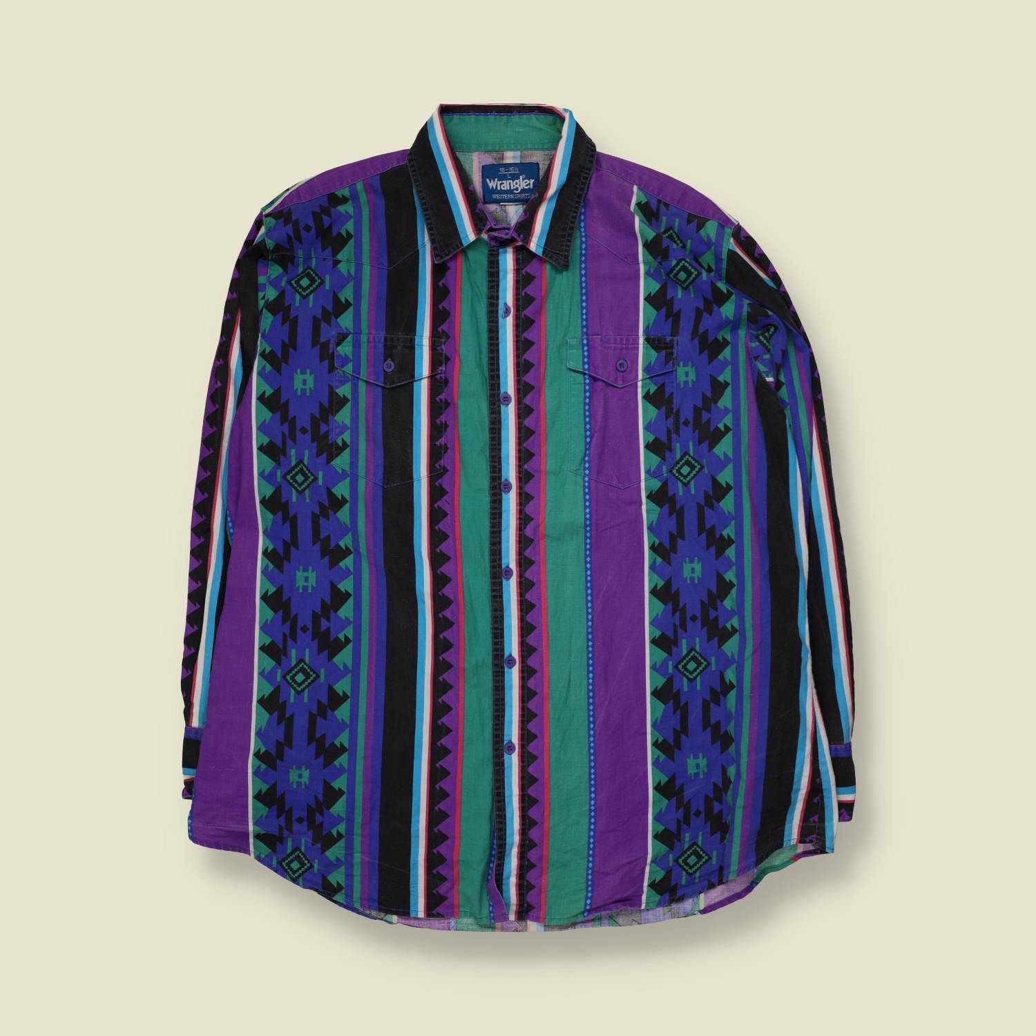 1980s | Wrangler | Southwestern Print Western Shirt - 3XL