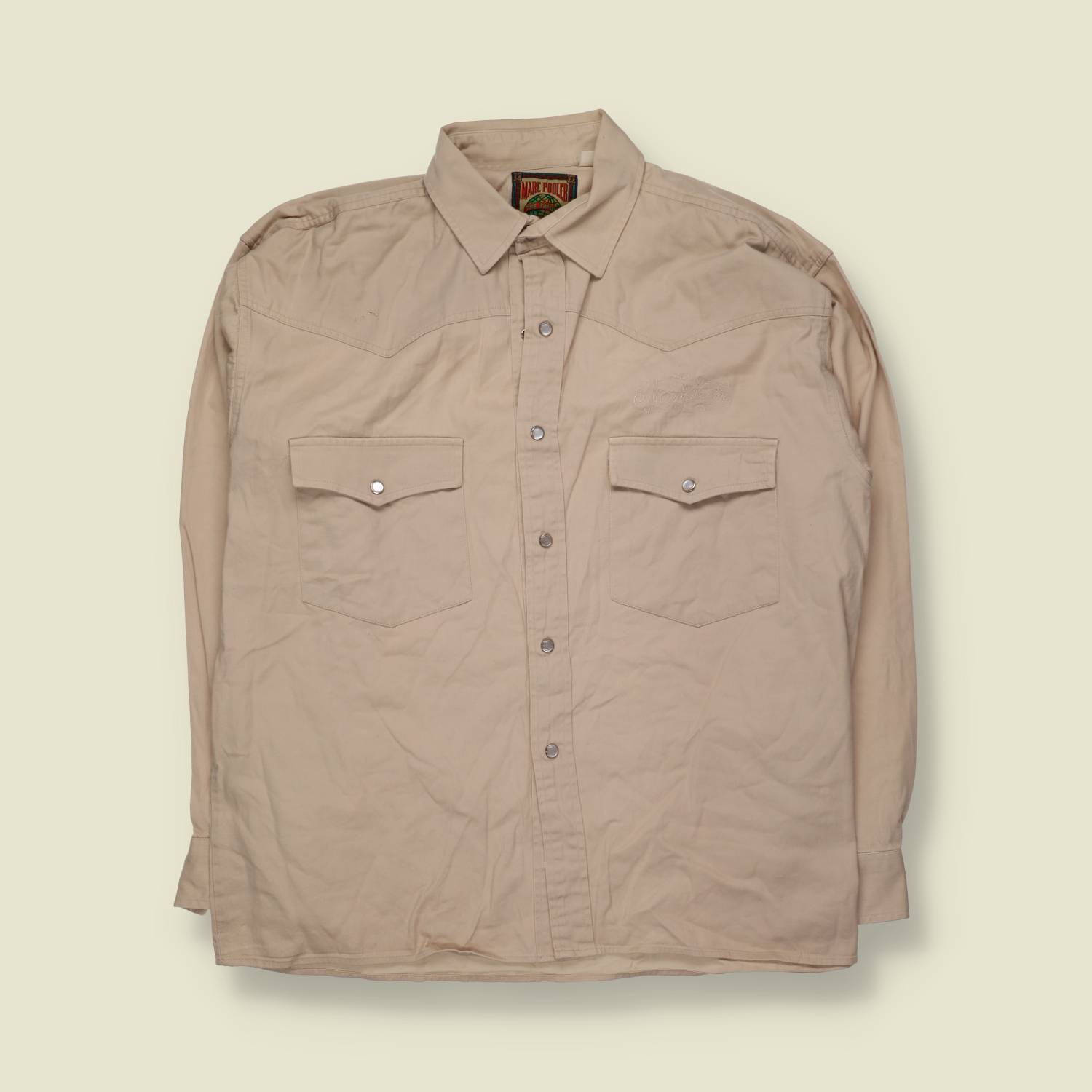 1990s | Marc Pooler | Western Shirt | Stone - XXL