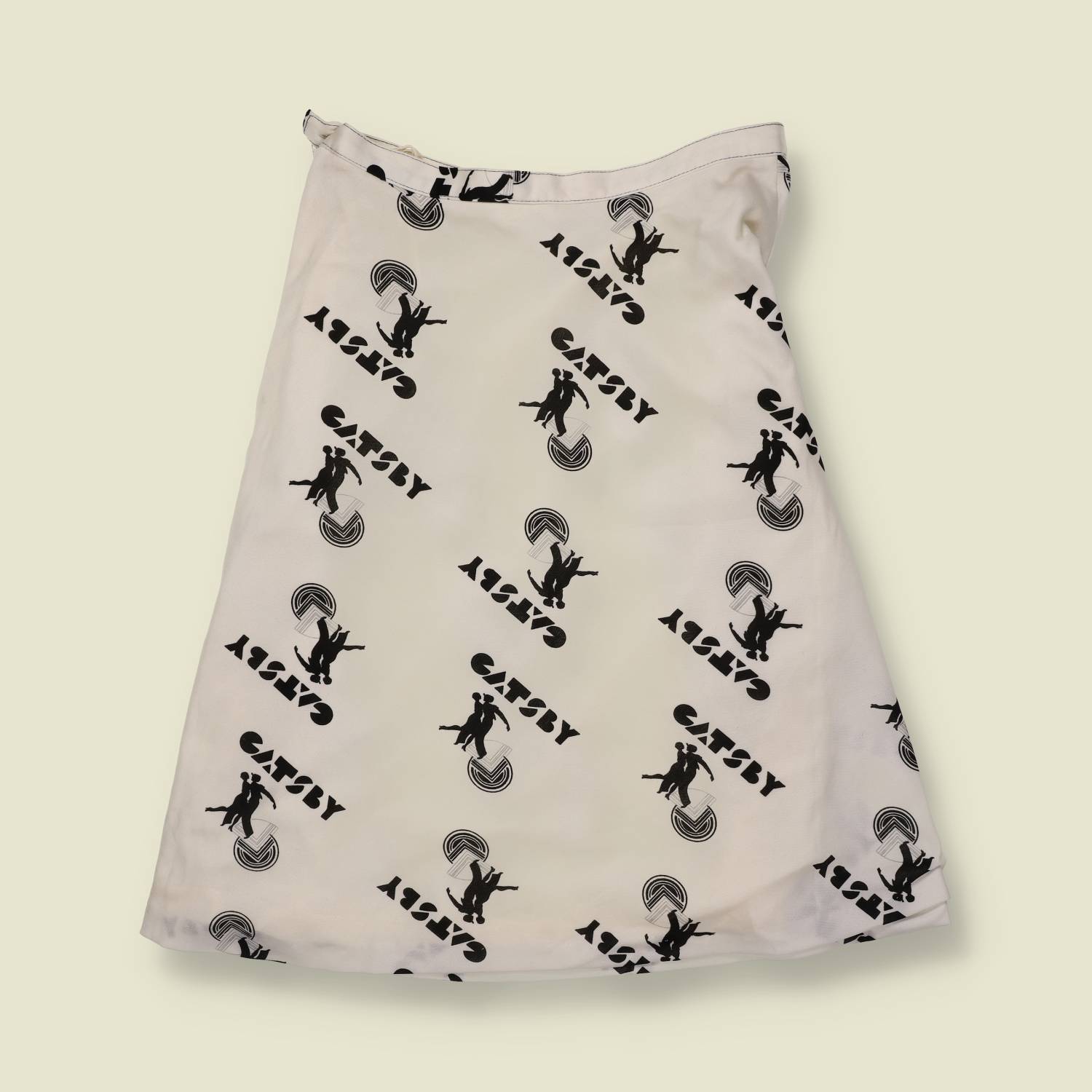 1970s | "Gatsby" Novelty Print Wrap Skirt - w28