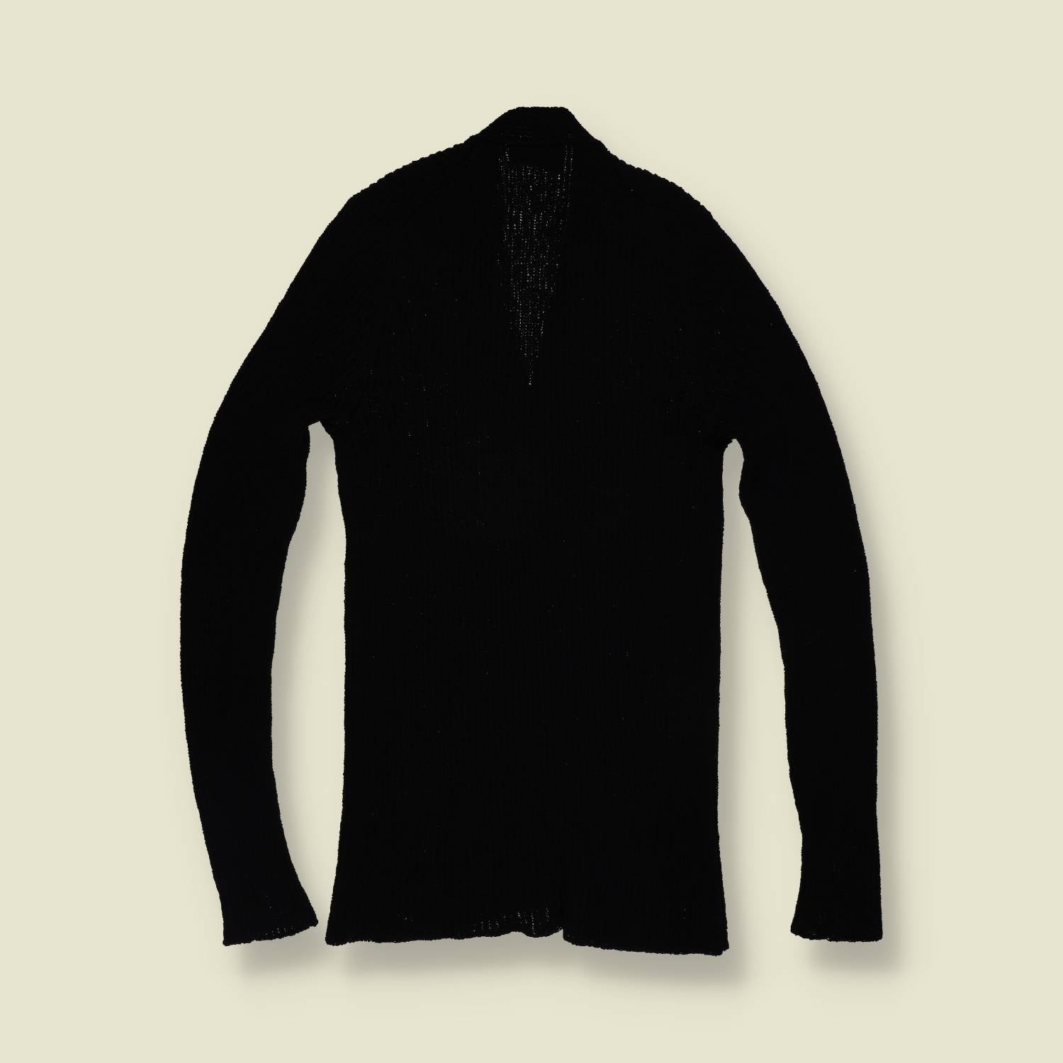 1970s | Black Wool Cardigan - Made in England - 4
