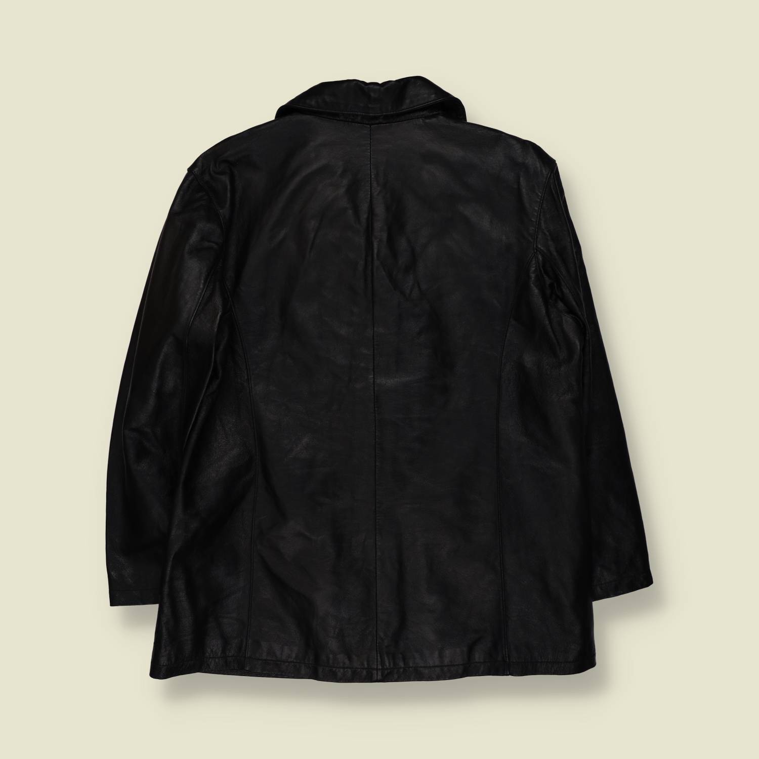 1990s | Vera Pelle | Leather Jacket | Black - 14