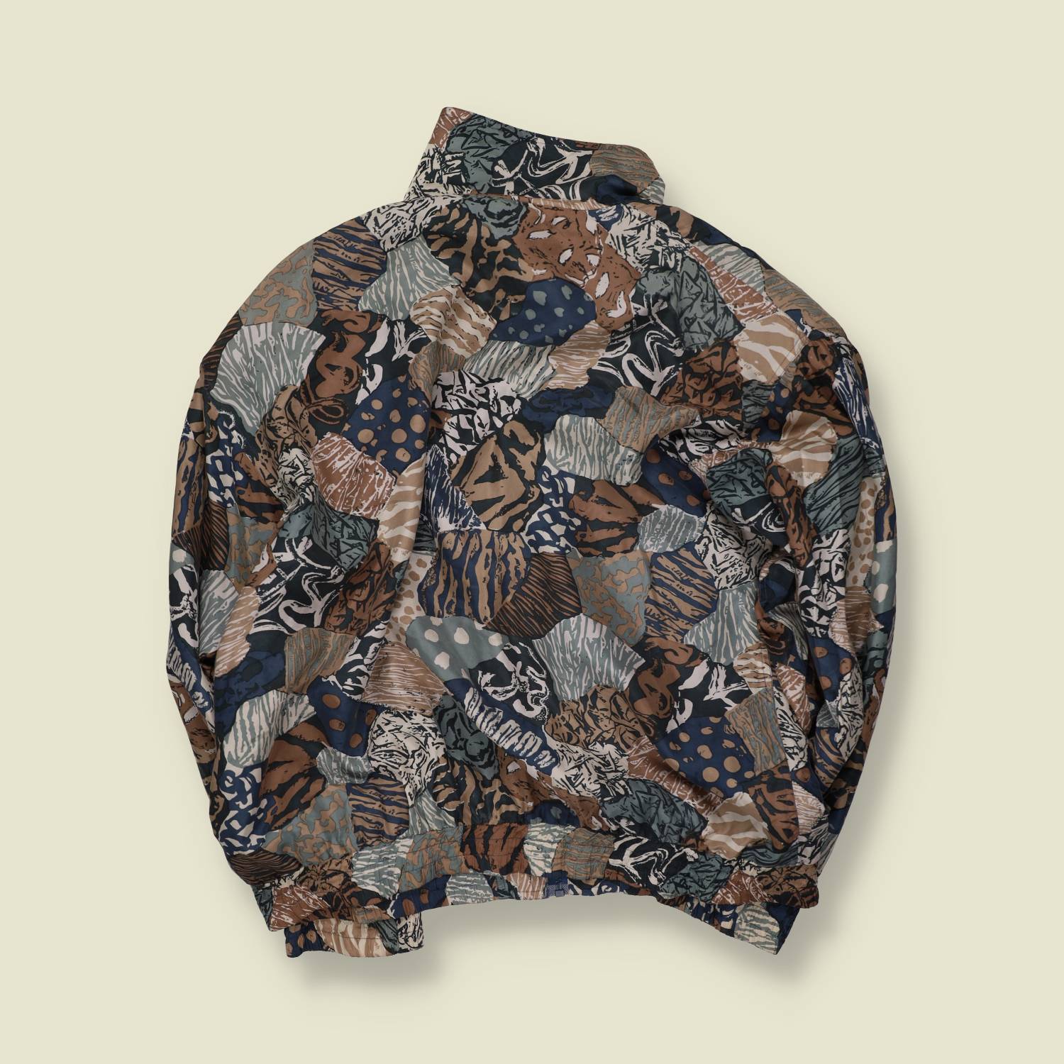 1980s | Bogari | Abstract Print Silk Bomber Jacket | Multi - 22