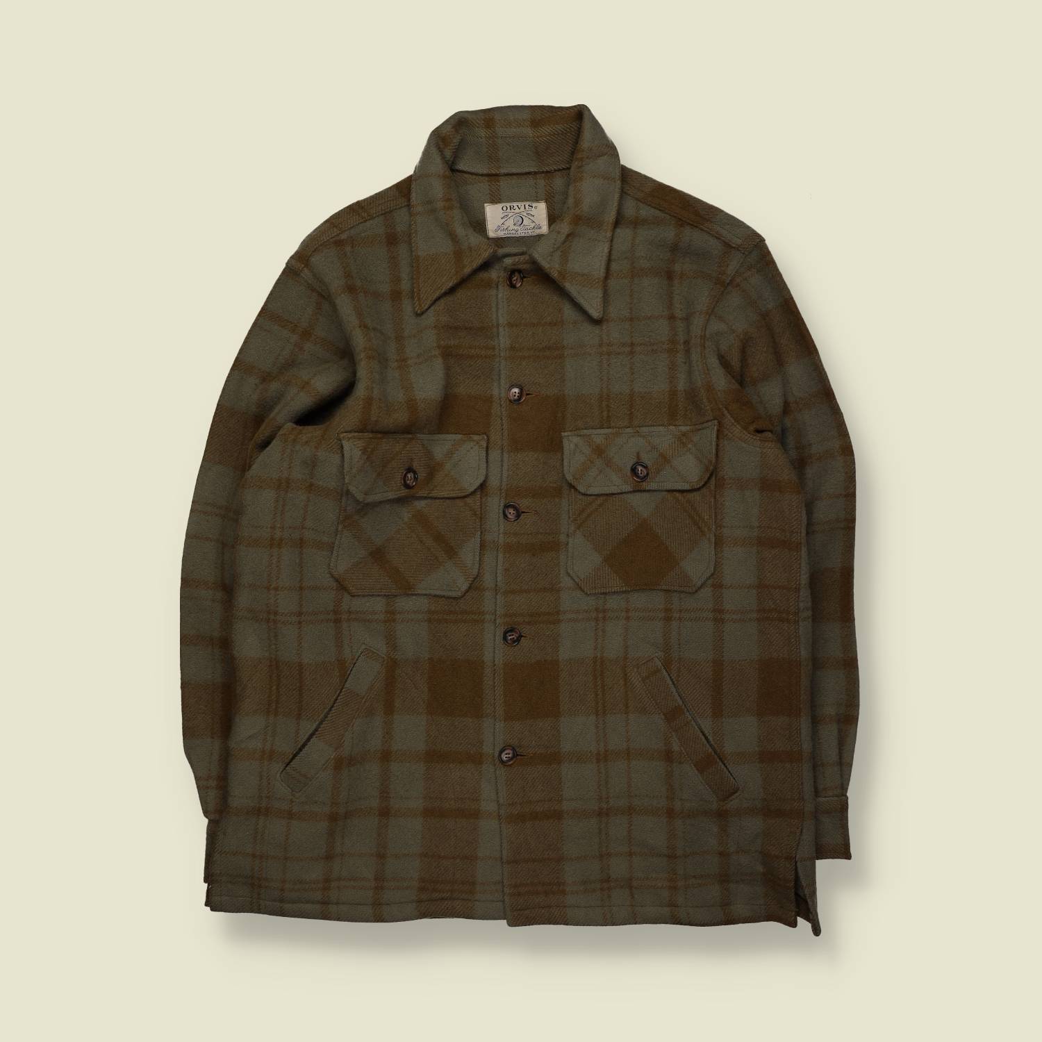1970s | Orvis | Wool Shacket | Plaid – XL