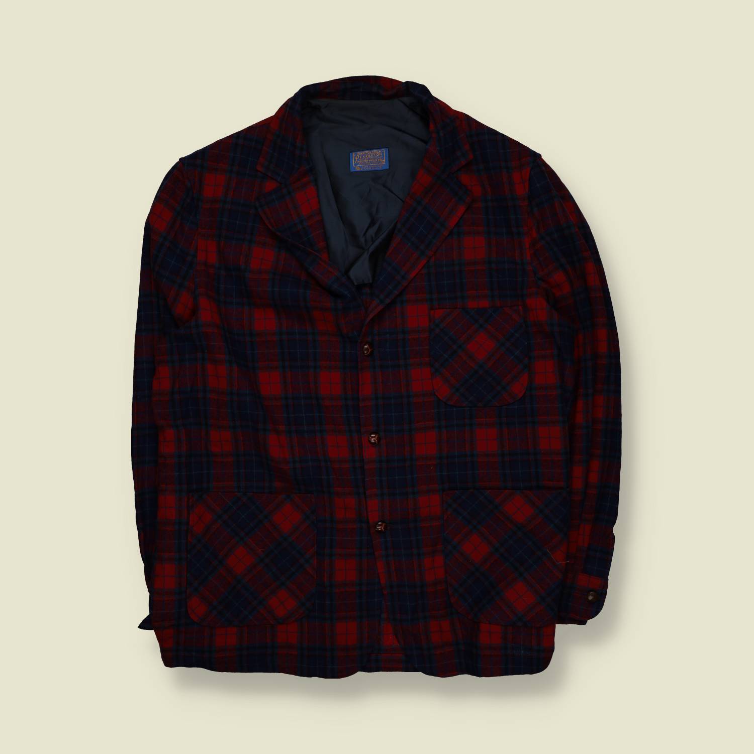 1970s | Pendleton | 49er Wool Jacket | Plaid – XL/XXL