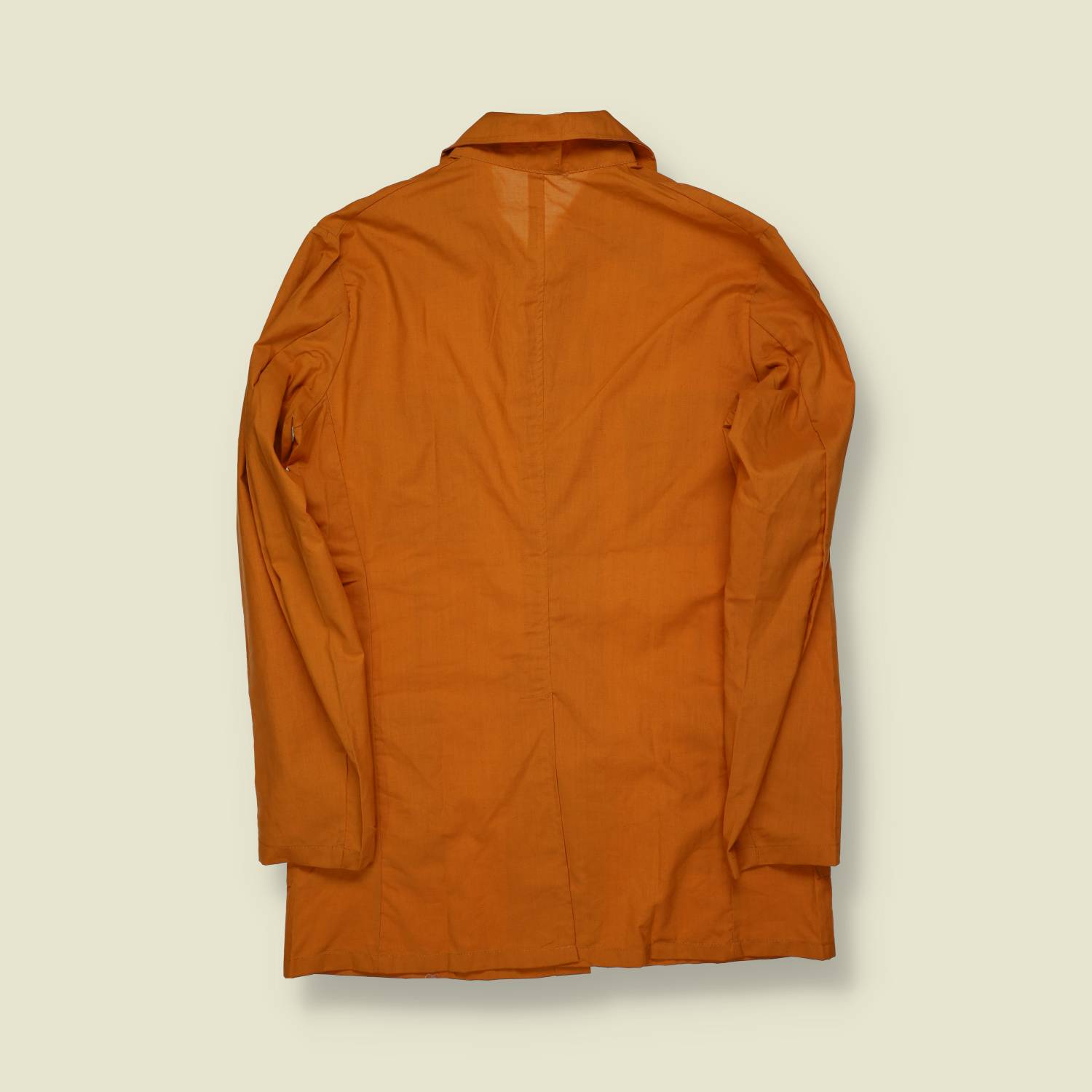 1970s | European Leisurewear | Lightweight Safari Shirt Jacket | Burnt Orange – M