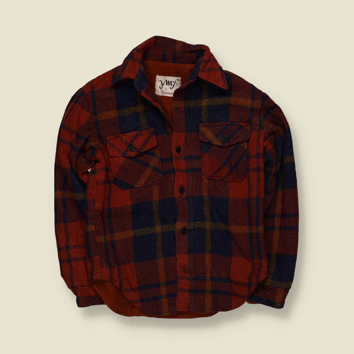 1970s | Y.M.F | Wool Flannel Shirt | Plaid – S