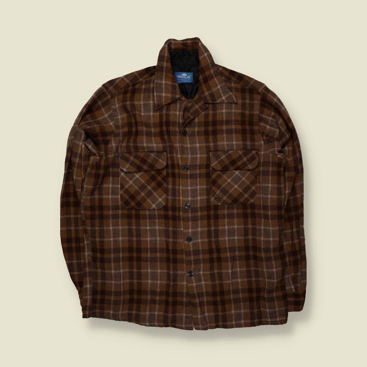 1970s | Mont Blanc | Wool Shirt | Plaid – L