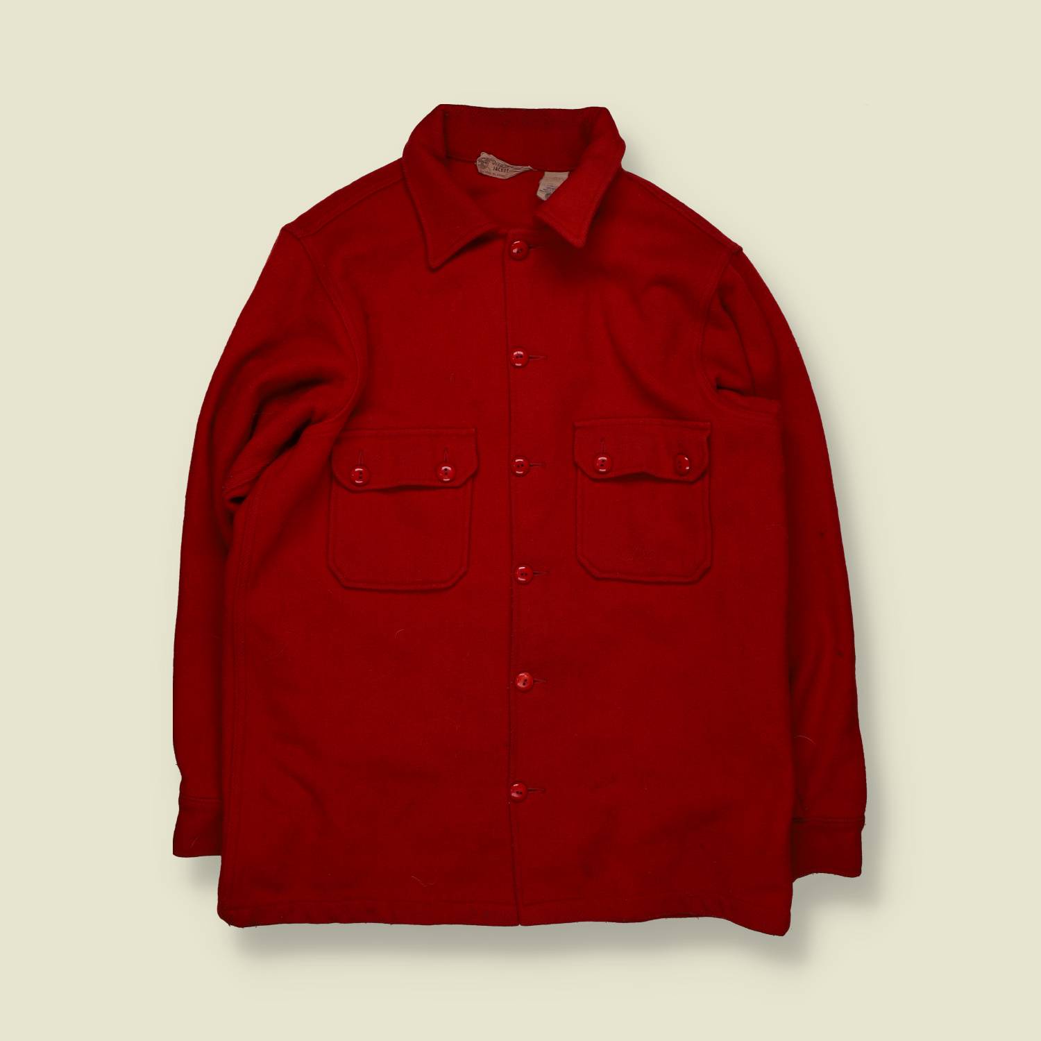 1960s | BSA | Wool Shirt | Red – XL