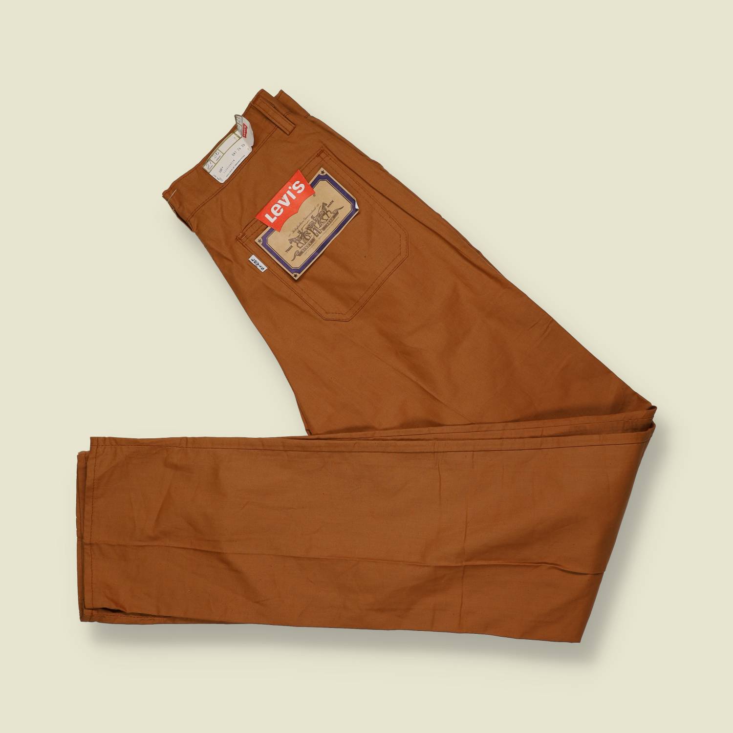 1970s | Levi’s | Deadstock | Lightweight Chino Trousers | Brown – w27