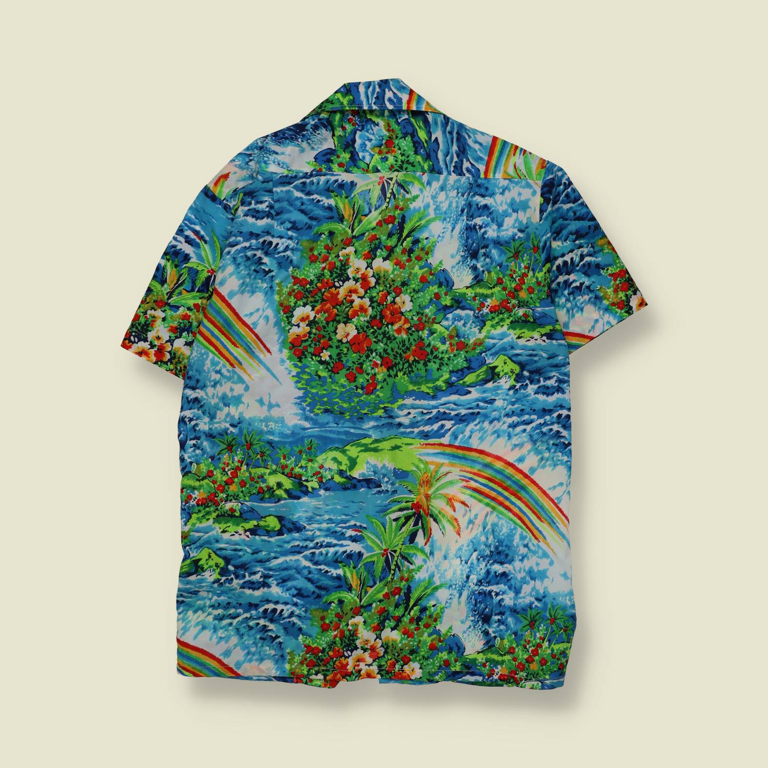 1970s | Hawaiian Shirt | Scenic Print – XS/S